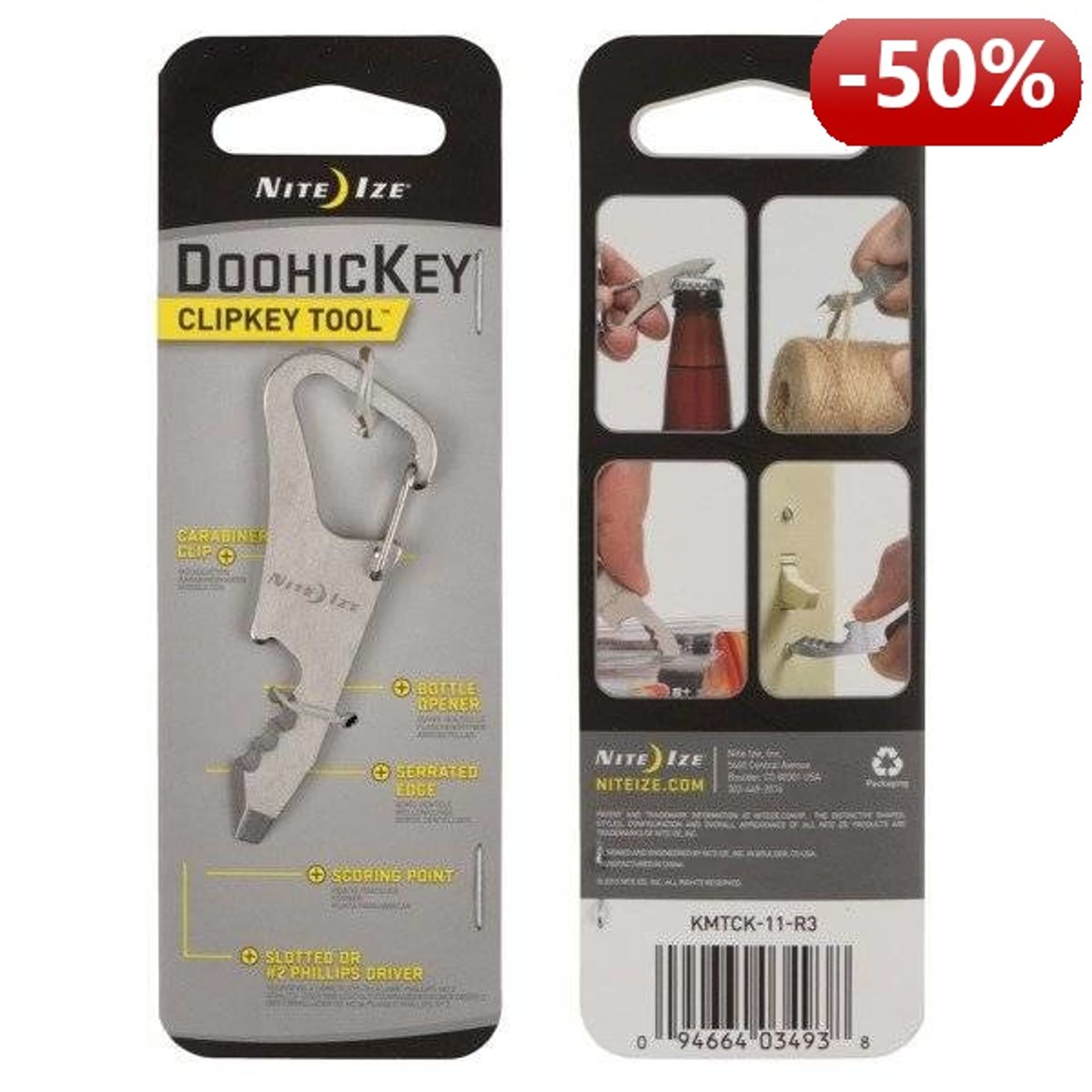 

Nite Ize Brelok, micro tool DoohicKey ClipKey stal nierdzewna