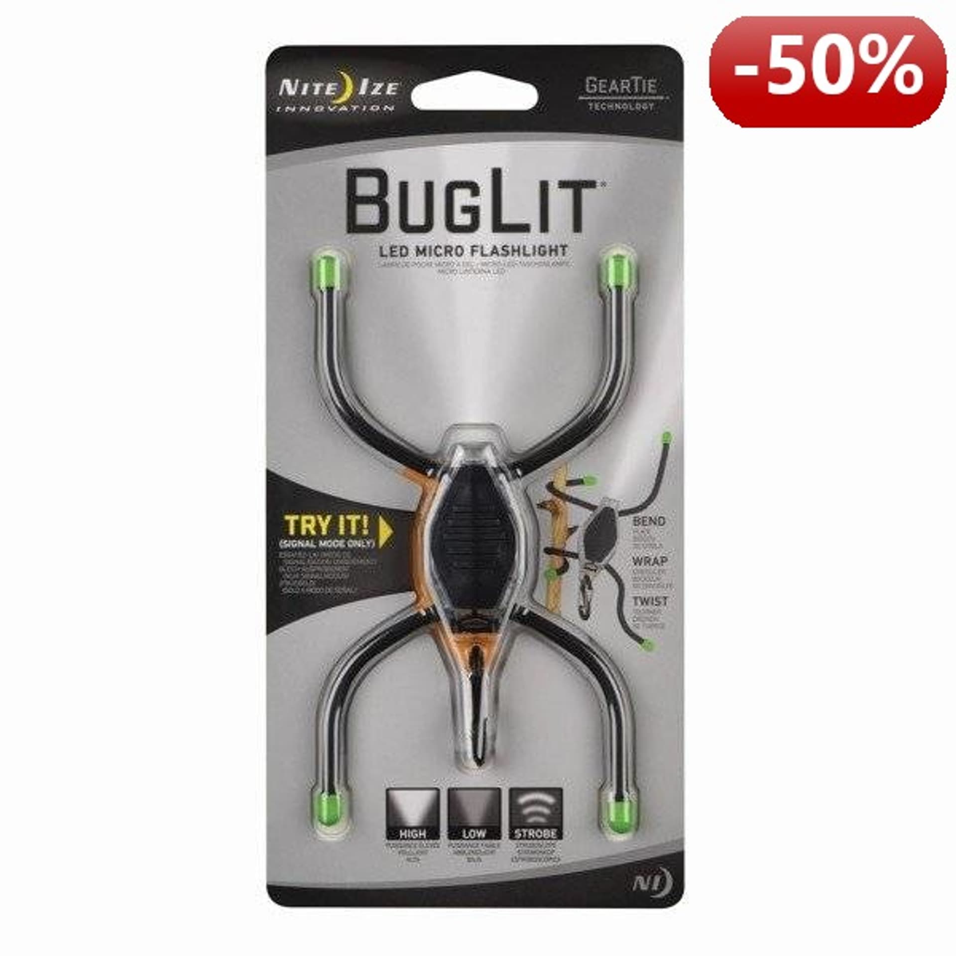 

Nite Ize Podręczna latarka LED BugLit 6 lm czarny
