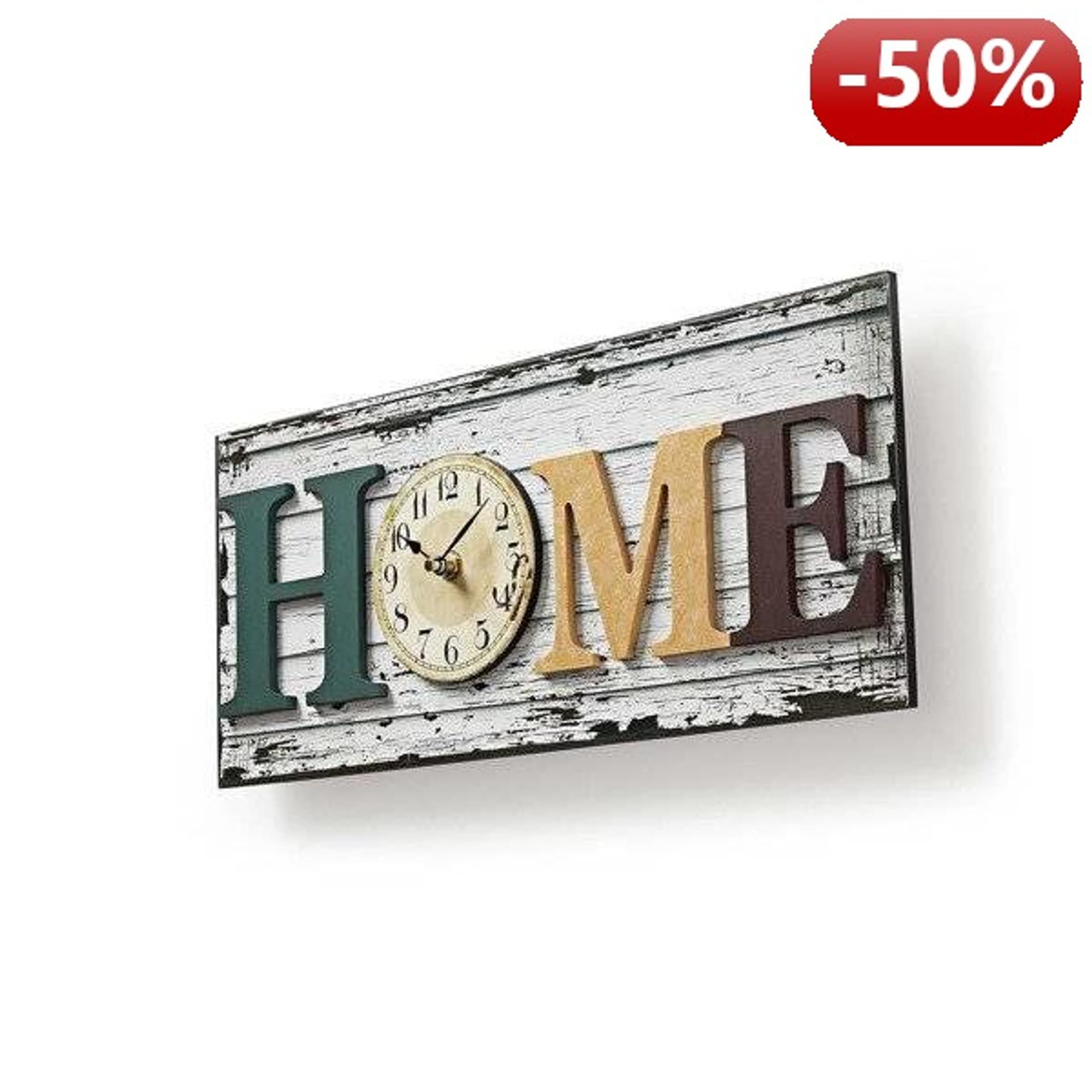 

Nedis Wooden-Style Wall Clock in Frame | ‘HOME’ Design
