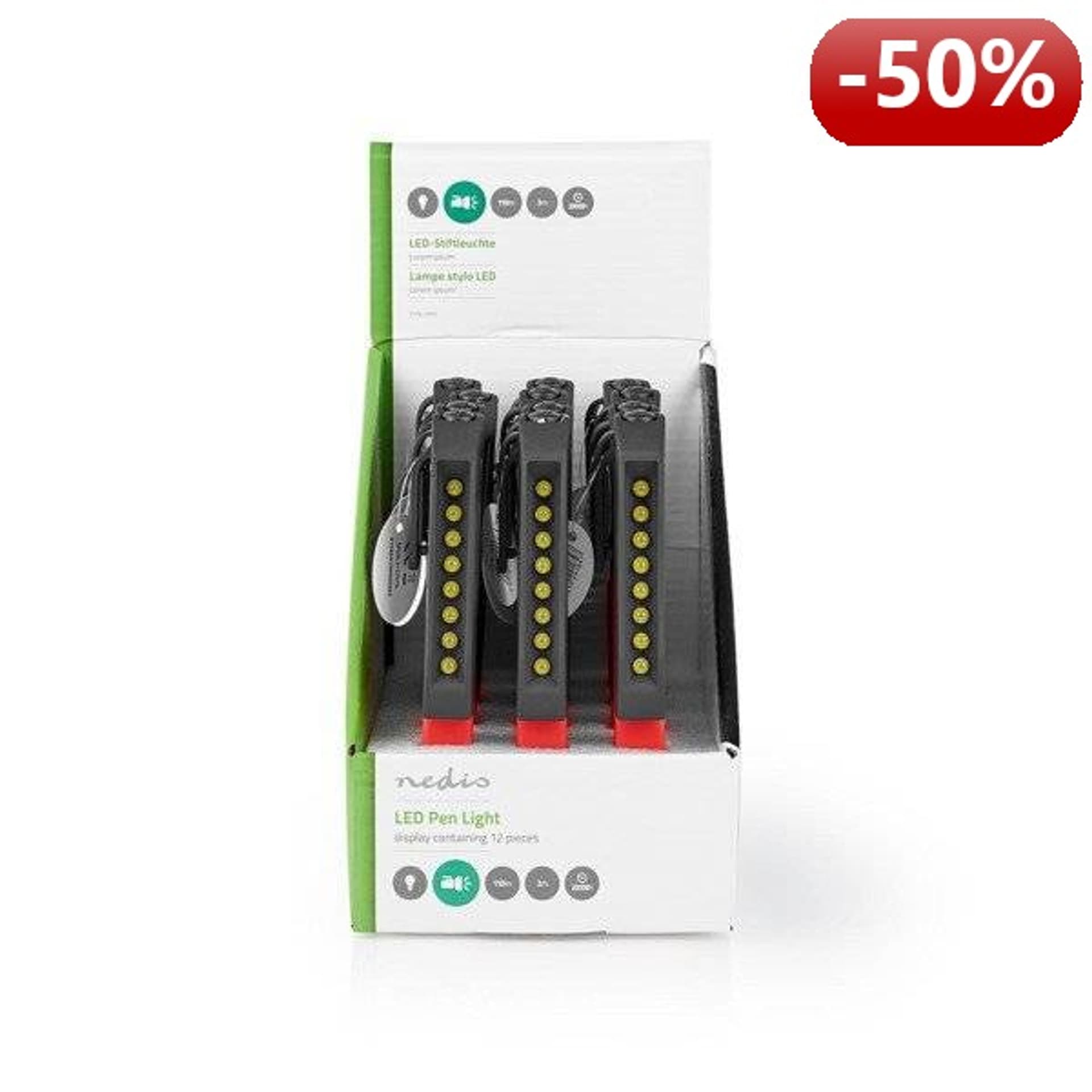 

Nedis LED Długopis z latarką | Display | 12 sztuk | cena za 1 szt.
