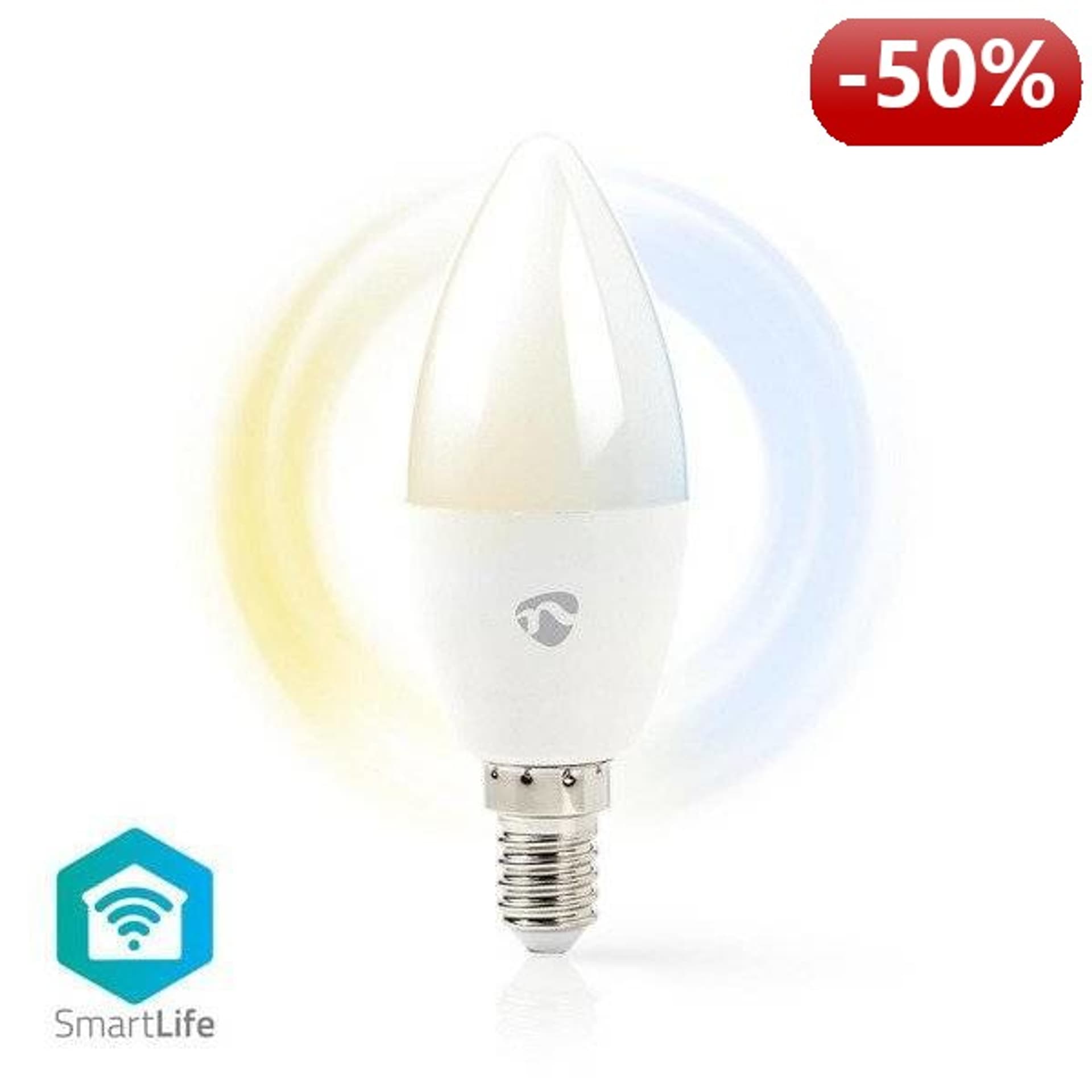 

Nedis WiFi Smart LED Żarówka | Ciepła do zimnej bieli | E14
