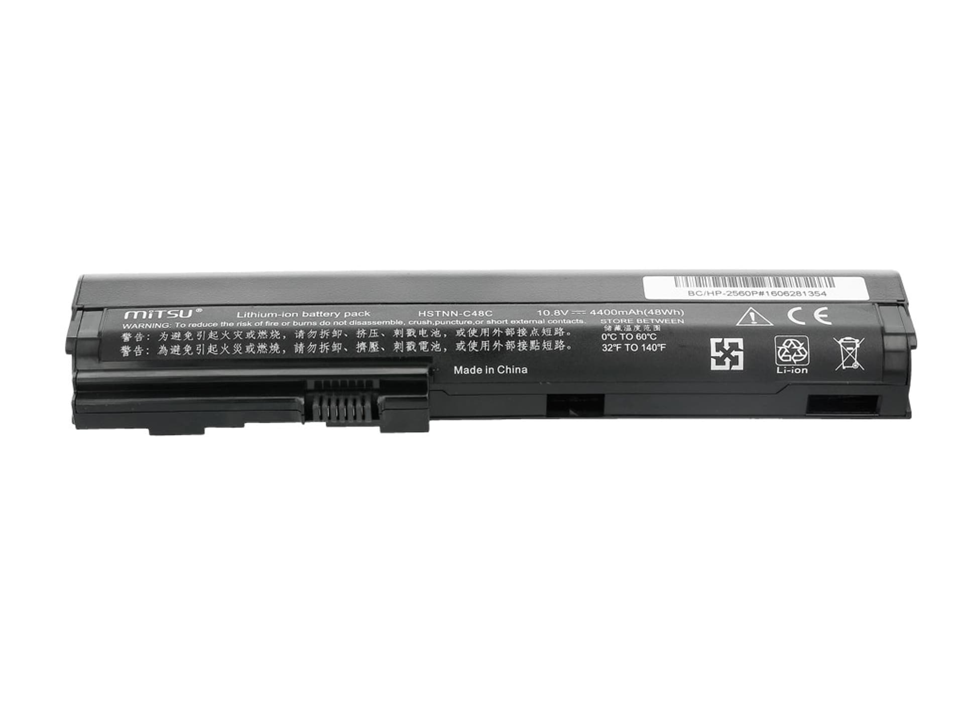 

Bateria do HP 2560p, 2570p 4400 mAh (48 Wh) 10.8 - 11.1 Volt, 48 wh) 10.8 - 11.1 vol