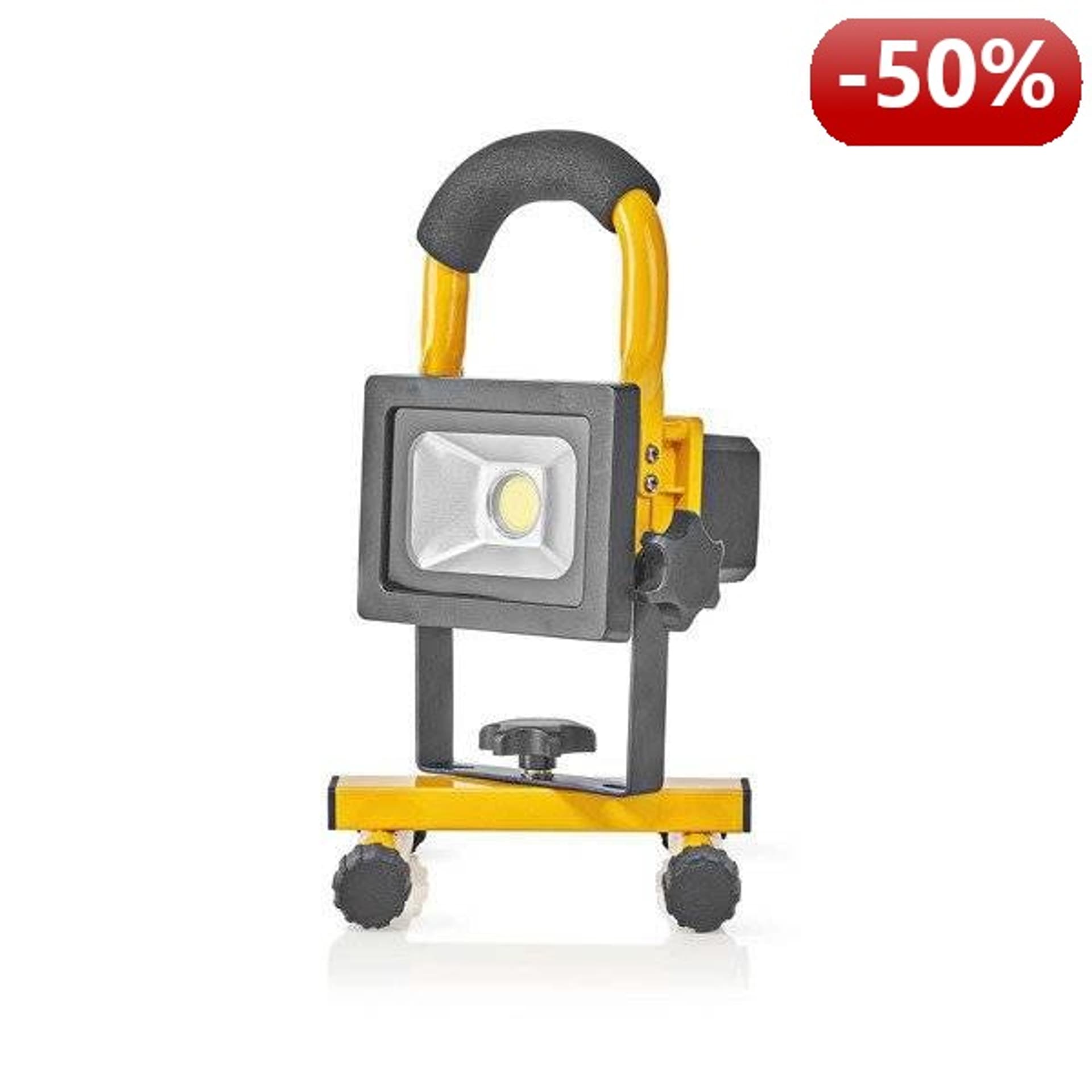 

Nedis Mobilny reflektor LED | 10 W | 700 lm | Czarny/Żółty