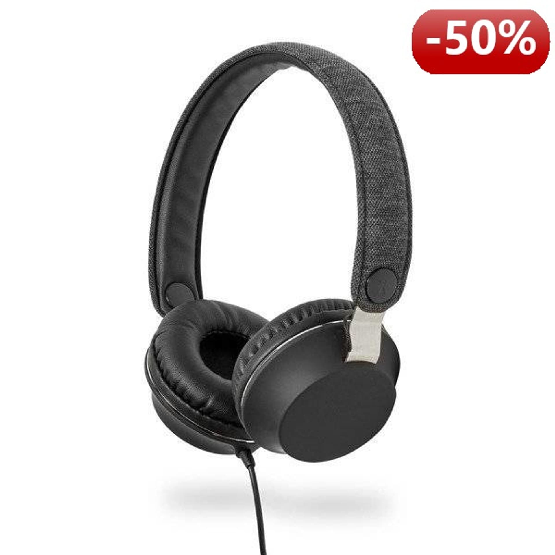 

Nedis Fabric Wired Headphones | On-Ear | 1.2 m Audio Cable | Anthracite / Black