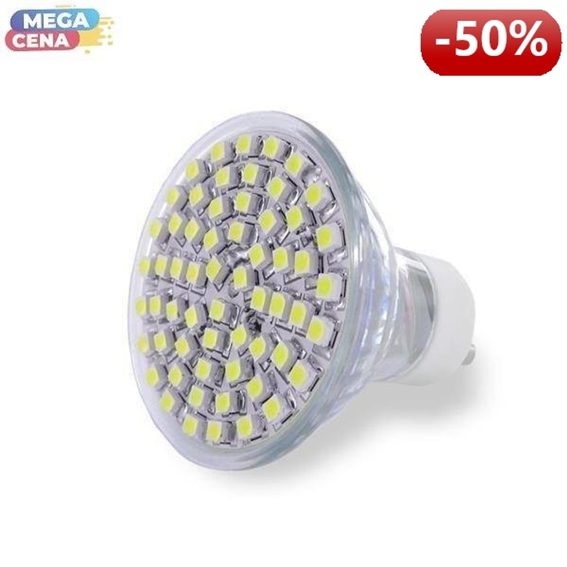 

Whitenergy Żarówka LED 3W GU10 MR16 SMD3528 zimna 230V Halogen / szybka