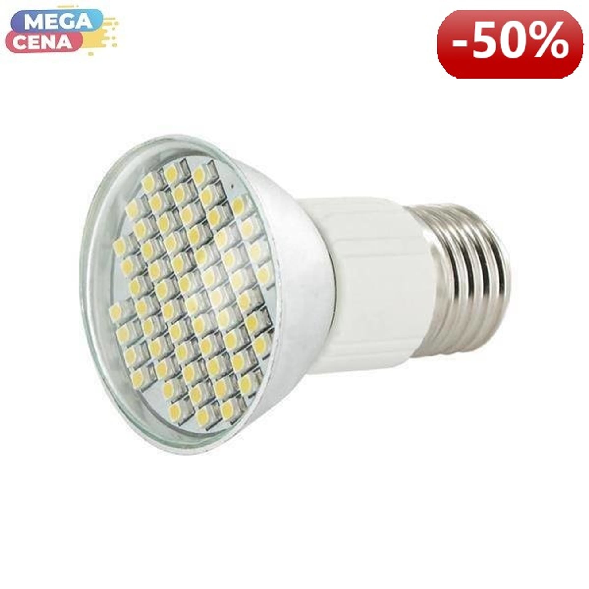 

Whitenergy Żarówka LED 3W E27 MR16 SMD3528 ciepła 230V Halogen / szybka