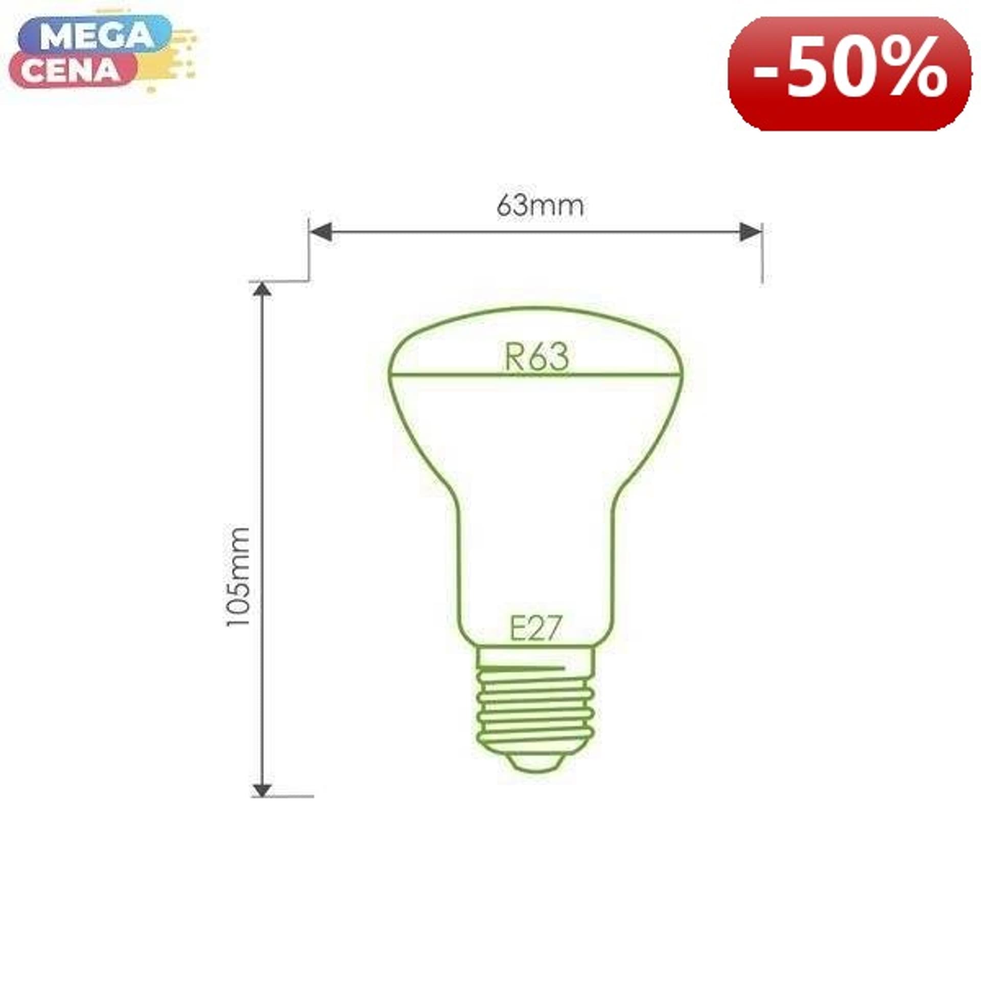 

Whitenergy Żarówka LED 6W E27 R63 SMD3030 ciepła 230V Reflektor / mleczne