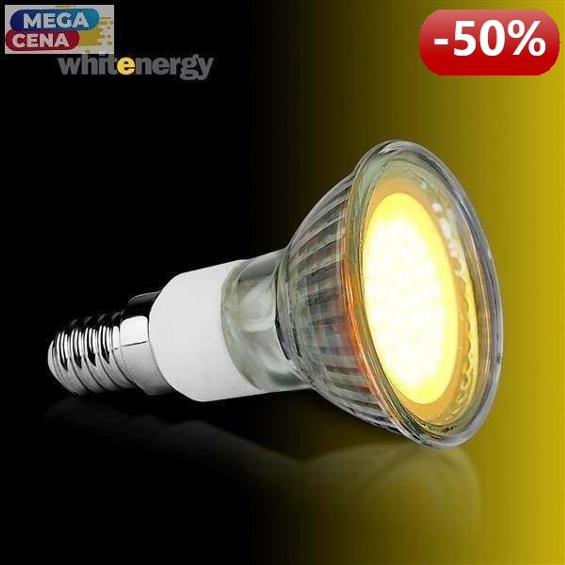 

Whitenergy Żarówka LED MR16 GU10 2,5W 190lm Ciepła biała Szkło