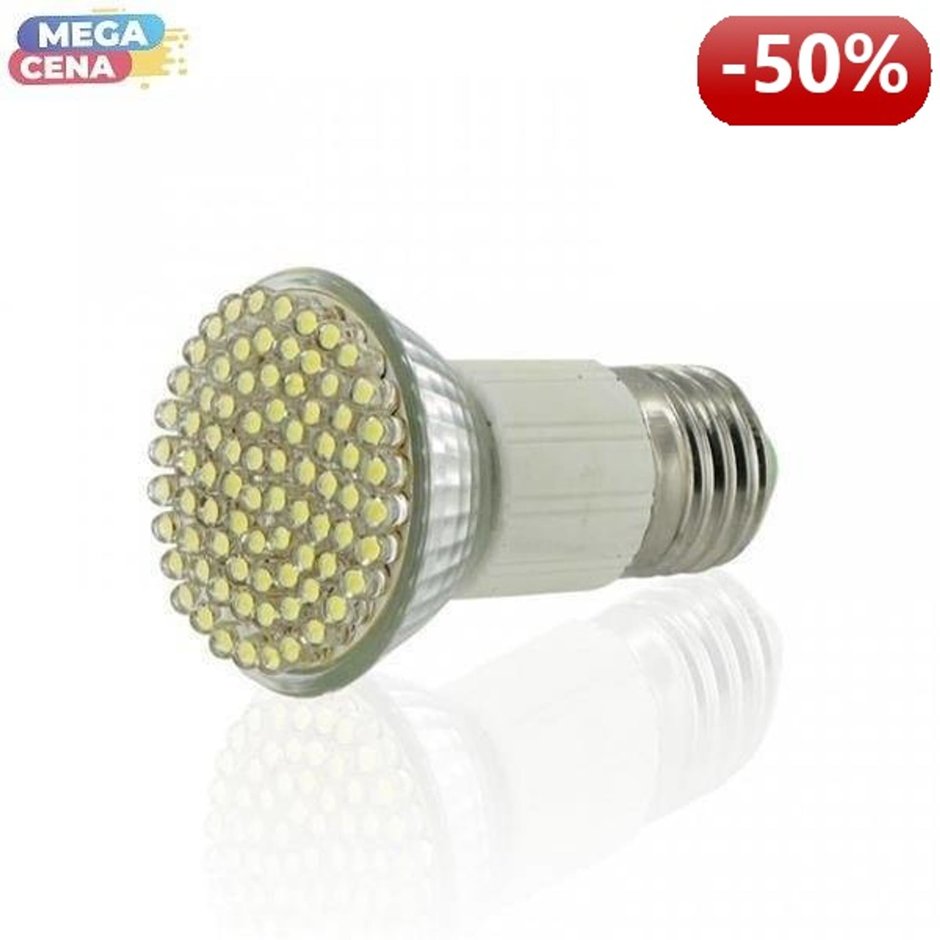

Whitenergy Źródło LED|80xDIP|MR16|E27|3W|230V|ciepłe białe|bez szybki