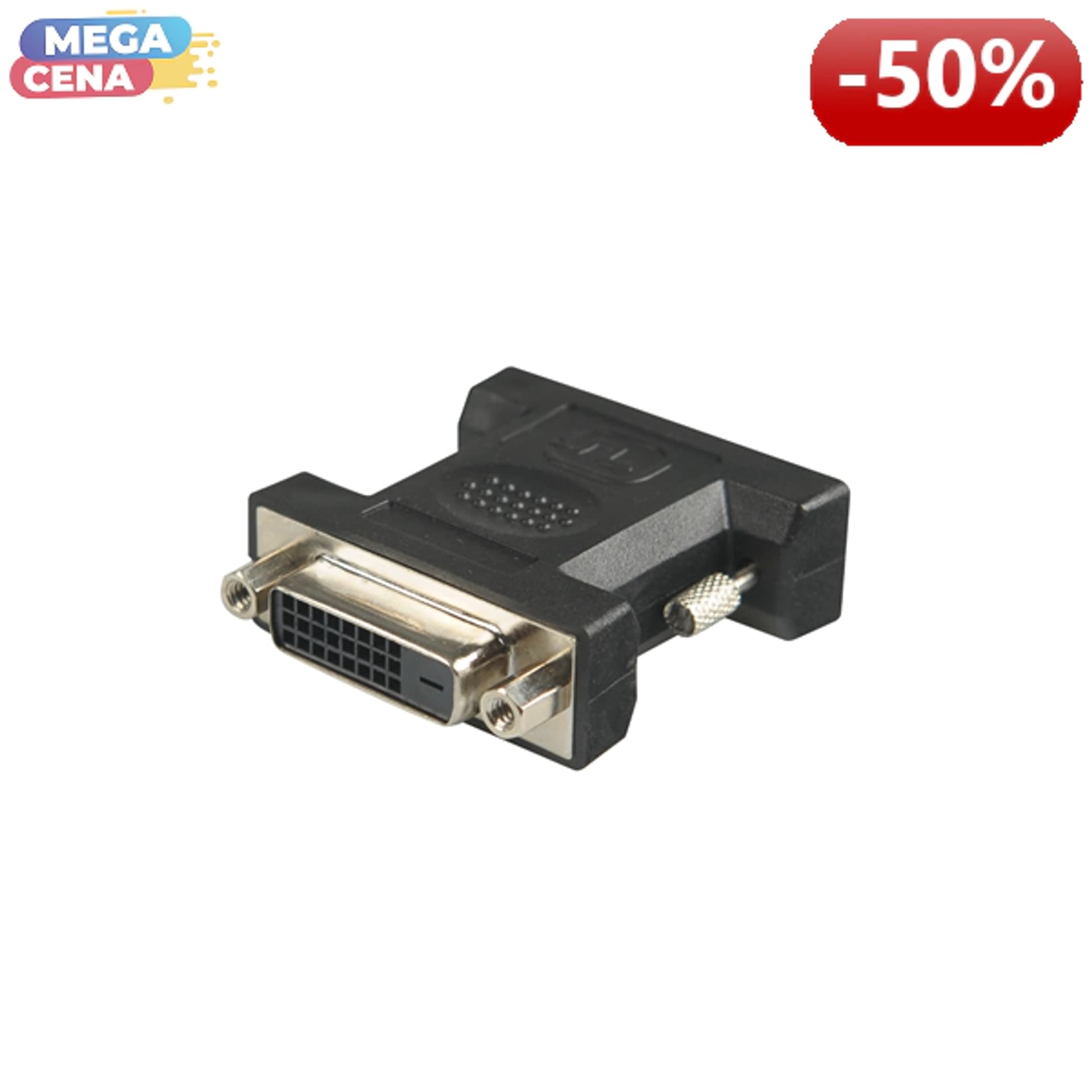 

4World Adapter DVI- D [M]> DVI- D [F], czarny