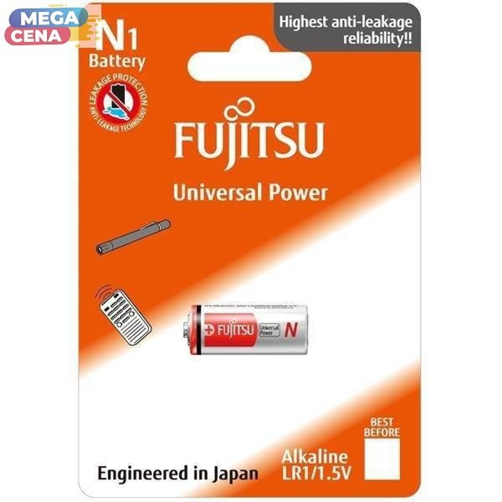 

FUJITSU Bateria alkaliczna LR1 N, 1.5V, 1szt, blister