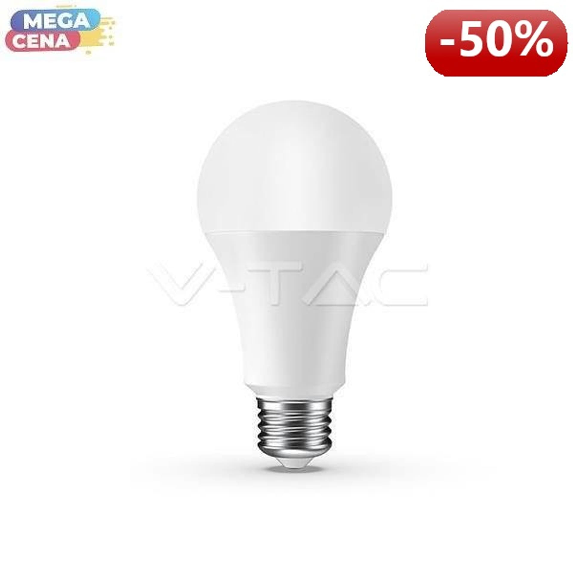 

V-TAC Żarówka LED VT-5010 9W E27 A65 Amazon Alexa i Google Home Sterowanie domem inteligentnym 3000K
