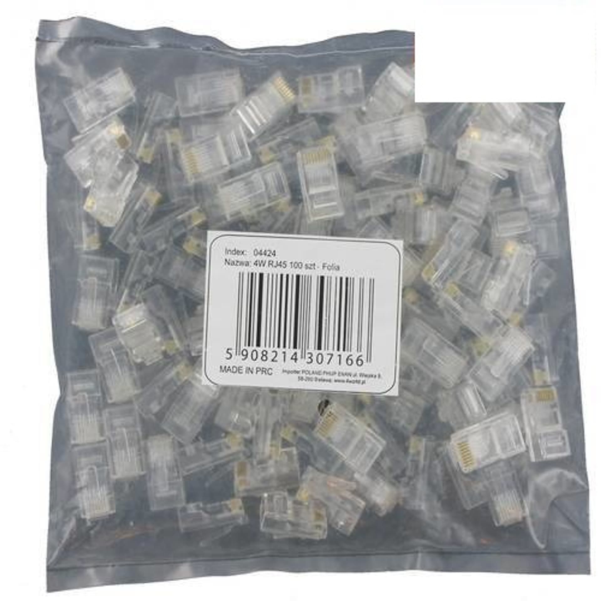 

4World RJ45 wtyczka 100 szt - Folia