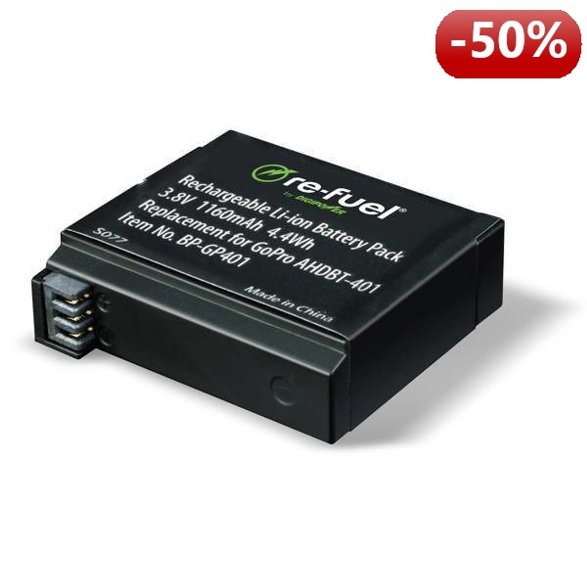 

Re-Fuel Akumulatory 1160mAh dla GoPro Hero4 2-pak