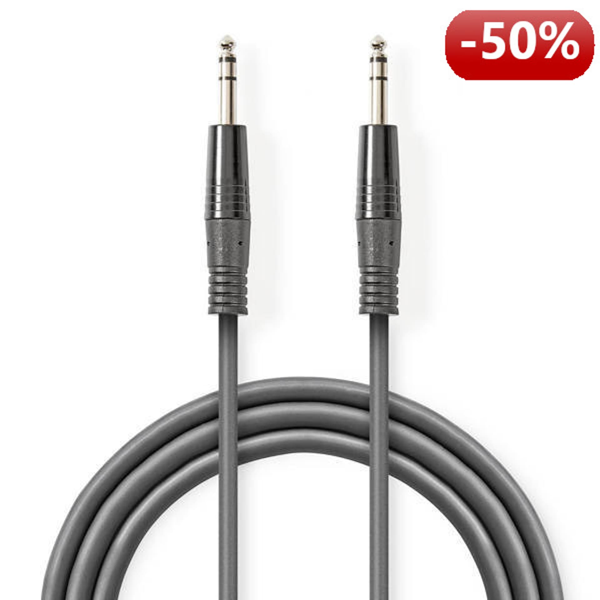 

Nedis Balanced Audio Cable | 6.35 mm Male - 6.35 mm Male | 3.0 m | Grey