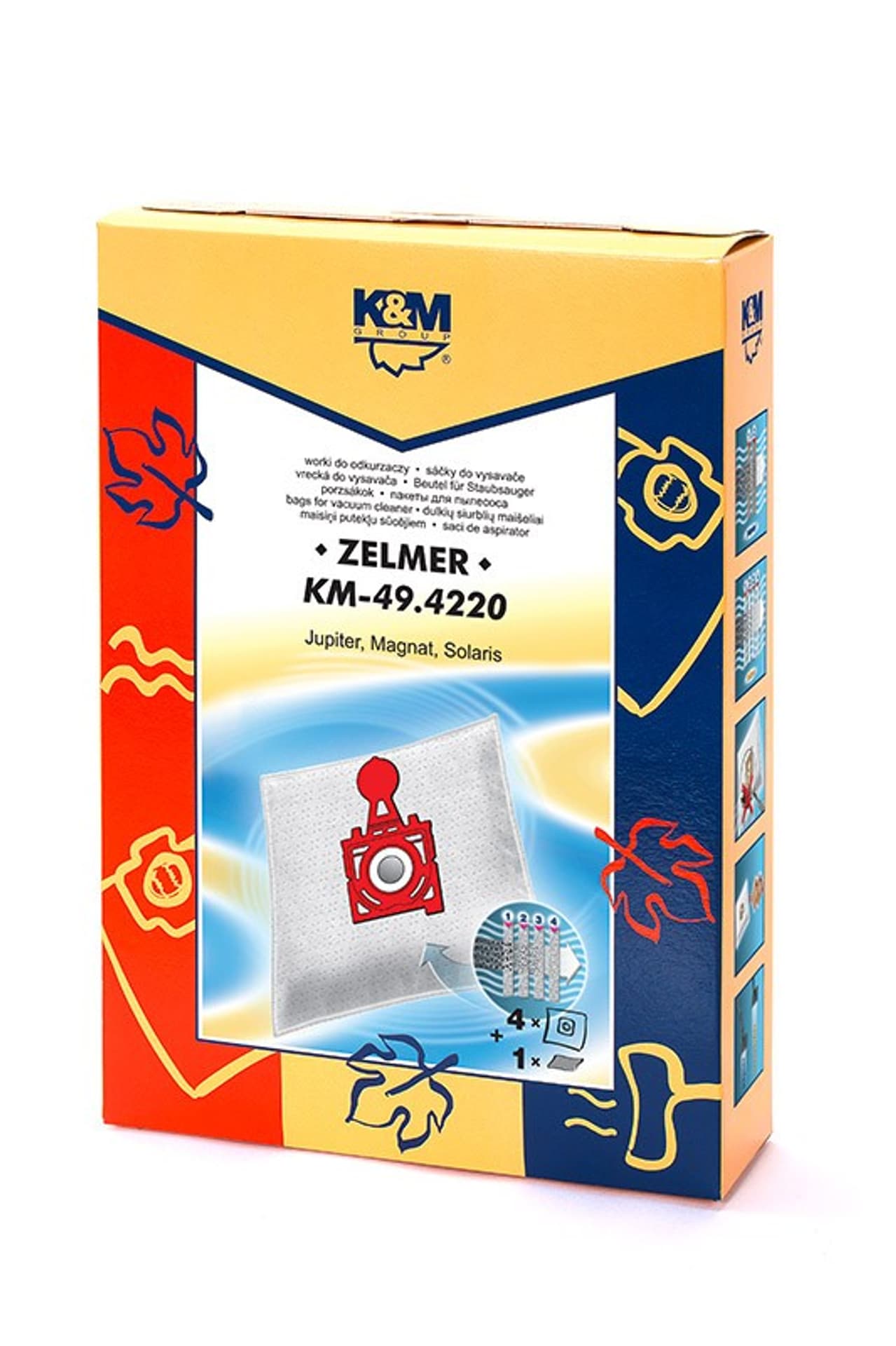 

Worki do odkurzacza 4 szt. + 1 filtr KM 49.4220