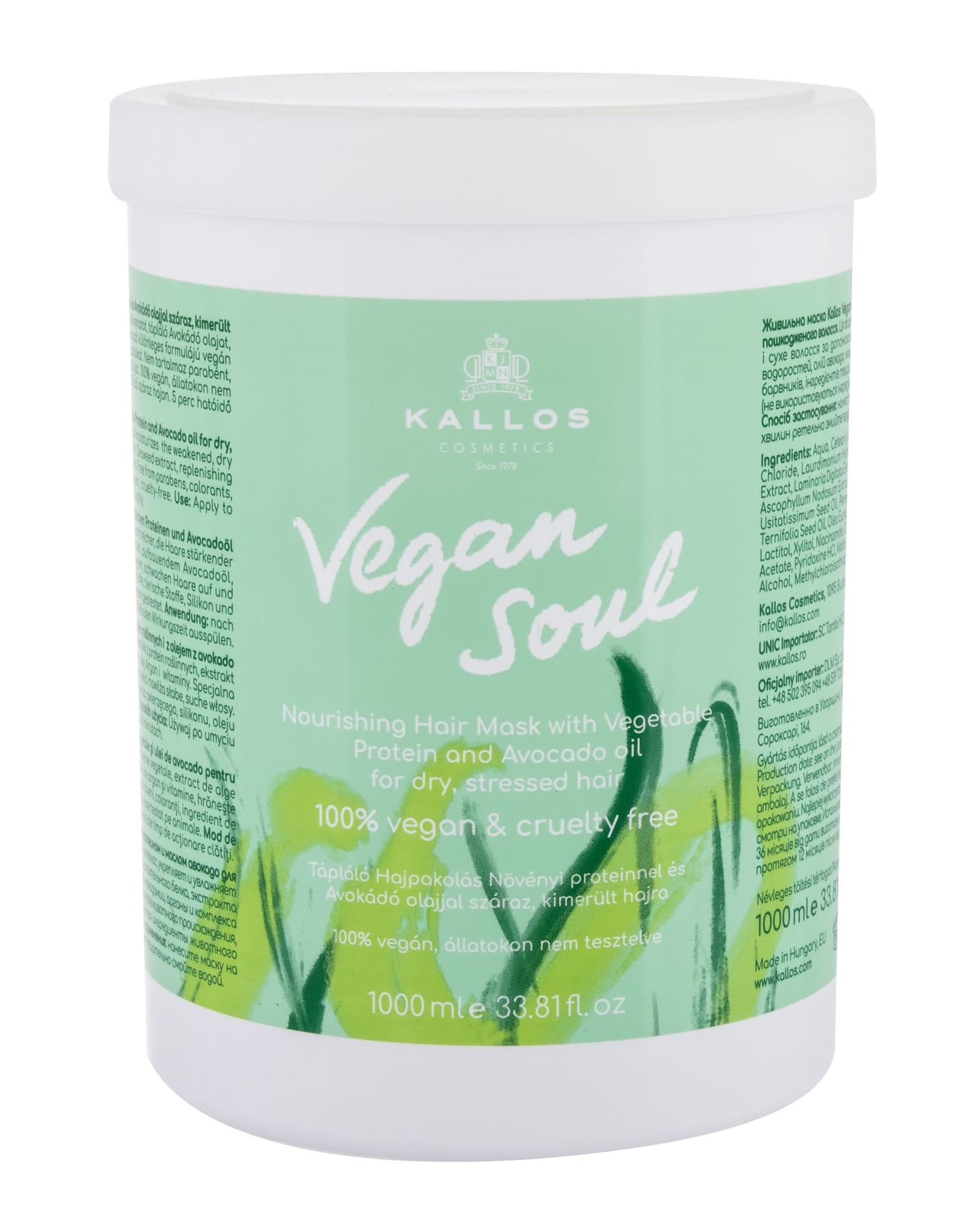 

Kallos Cosmetics Nourishing Vegan Soul Maska do włosów 1000ml (W)