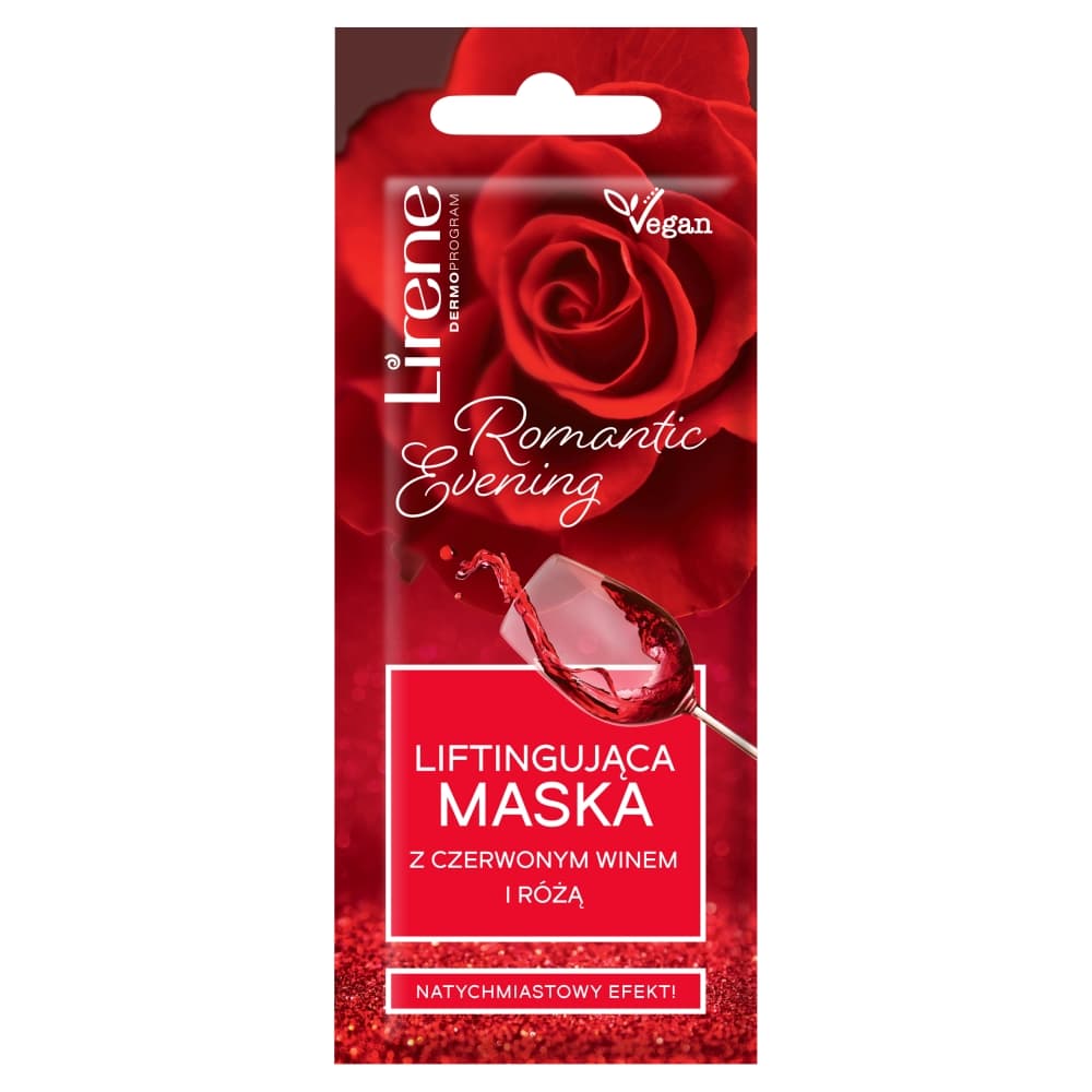 

LIRENE Romantic Evening liftingująca maska do twarzy Czerwone Wino Róża 7ml