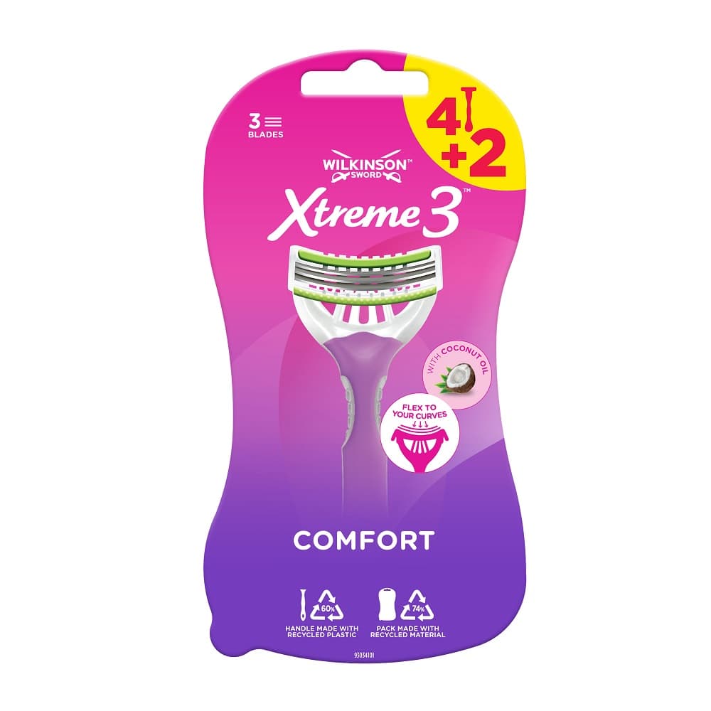 

Wilkinson Xtreme3 Comfort jednorazowe maszynki do golenia dla kobiet 6szt