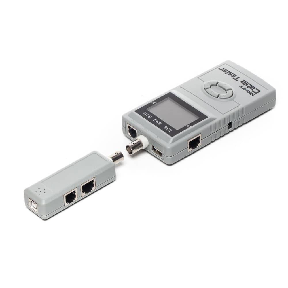 

Netrack tester kabli z wyświetlaczem LCD RJ45/RJ11/BNC/USB, map test