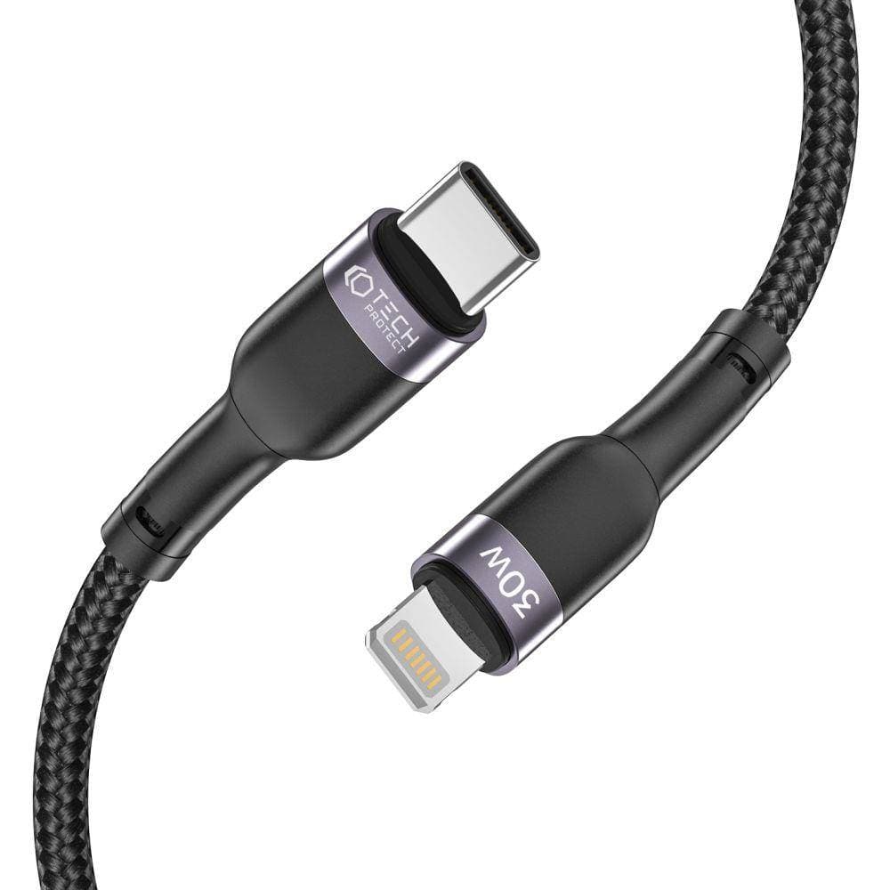 

Kabel 3A PD30W 0,25m USB-C - Lightning Tech-Protect Ultraboost czarny