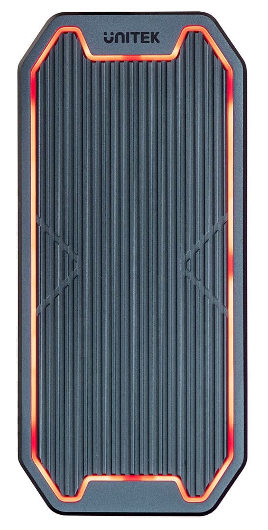 

UNITEK OBUDOWA DYSKU USB-C M.2 SSD NVME/SATA, 10GBPS, RGB