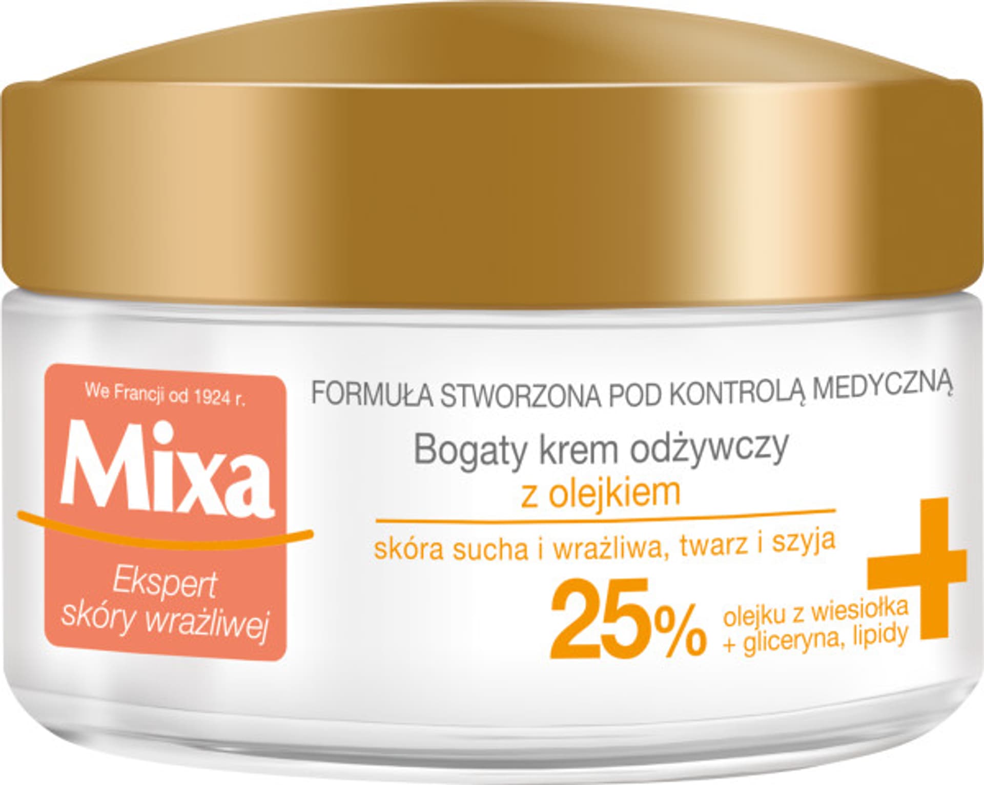 

Mixa Krem odżywczy z olejkiem 25% do cery suchej i wrażliwej 50ml