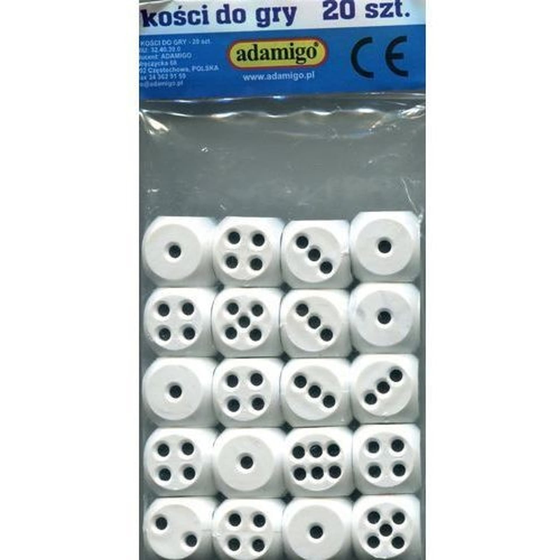 

Kości do gry komplet 20 sztuk