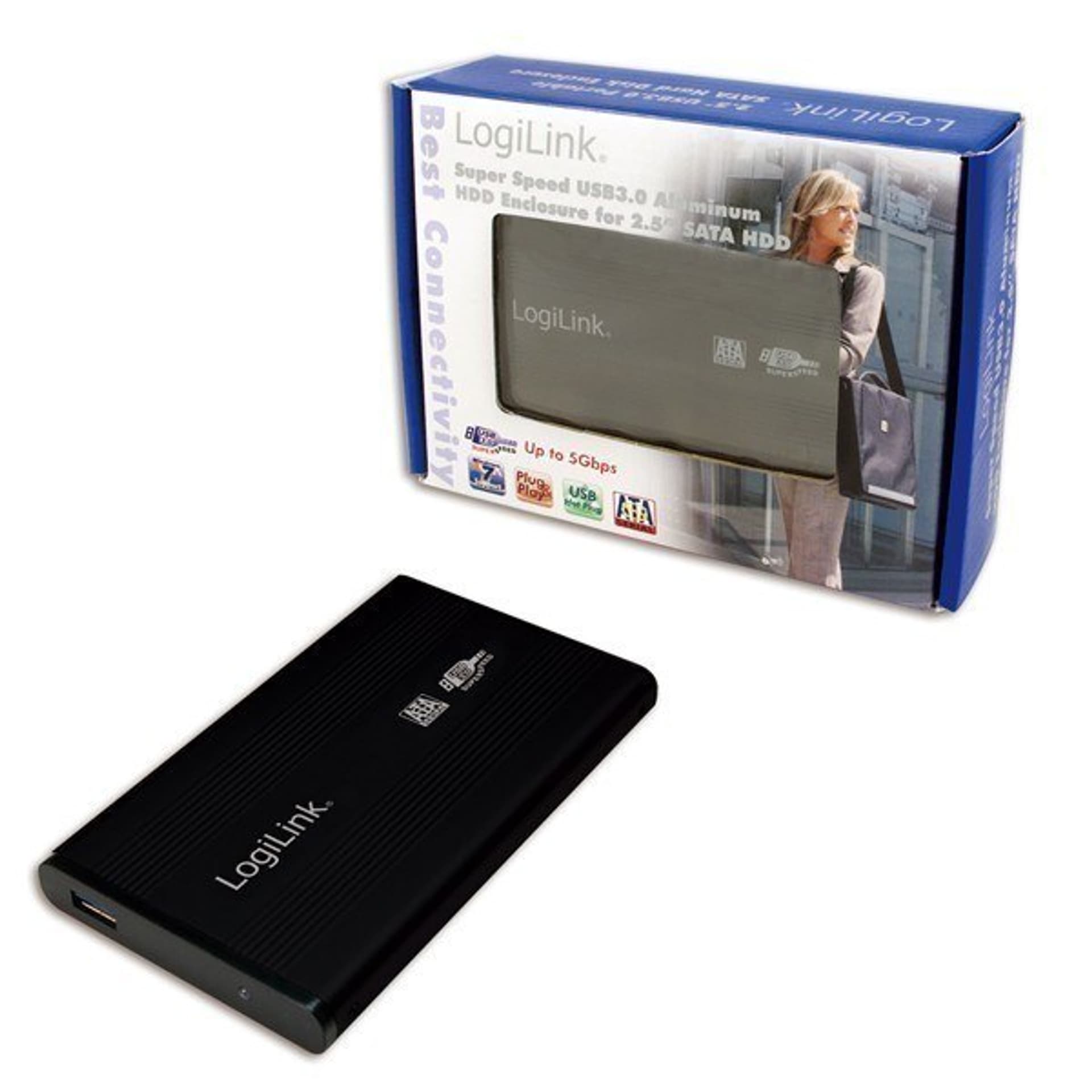 

Logilink External hard drive enclosure, black 2.5", SATA, USB 3.0