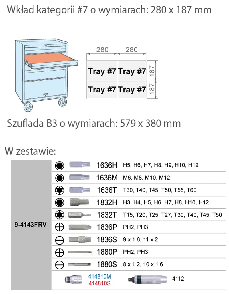 

WKRĘTAK UDAROWY + BITY 5/16 43CZĘŚCI