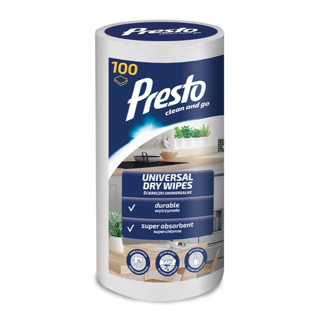 

Presto Suche Ściereczki uniwersalne na rolce 1op.-100szt