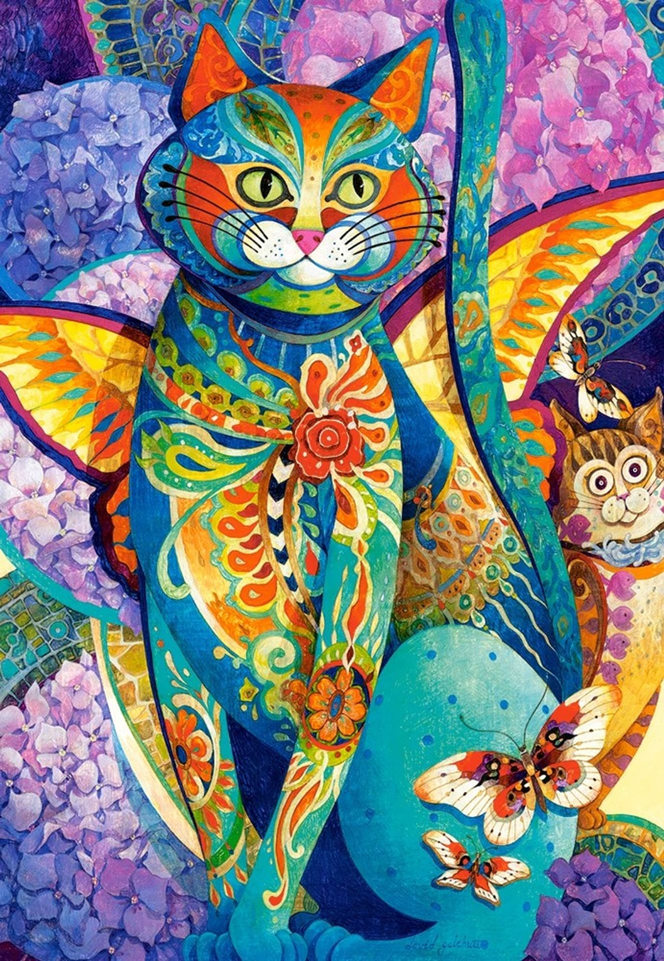 

Puzzle 1500 elementów Kot kolorowy Feline Fiesta