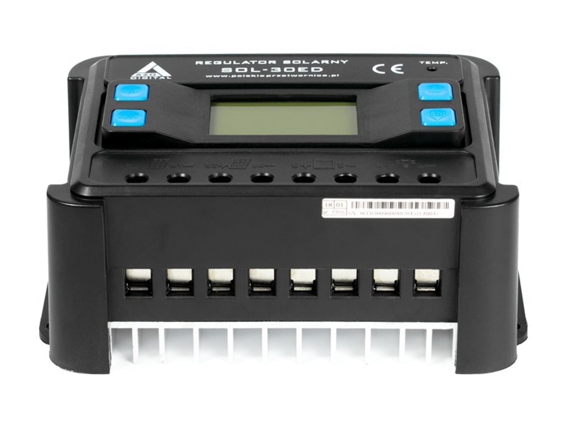 

Solarny regulator ładowania PWM SOL-30ED 12/24 - 30A (wyświetlacz LCD)