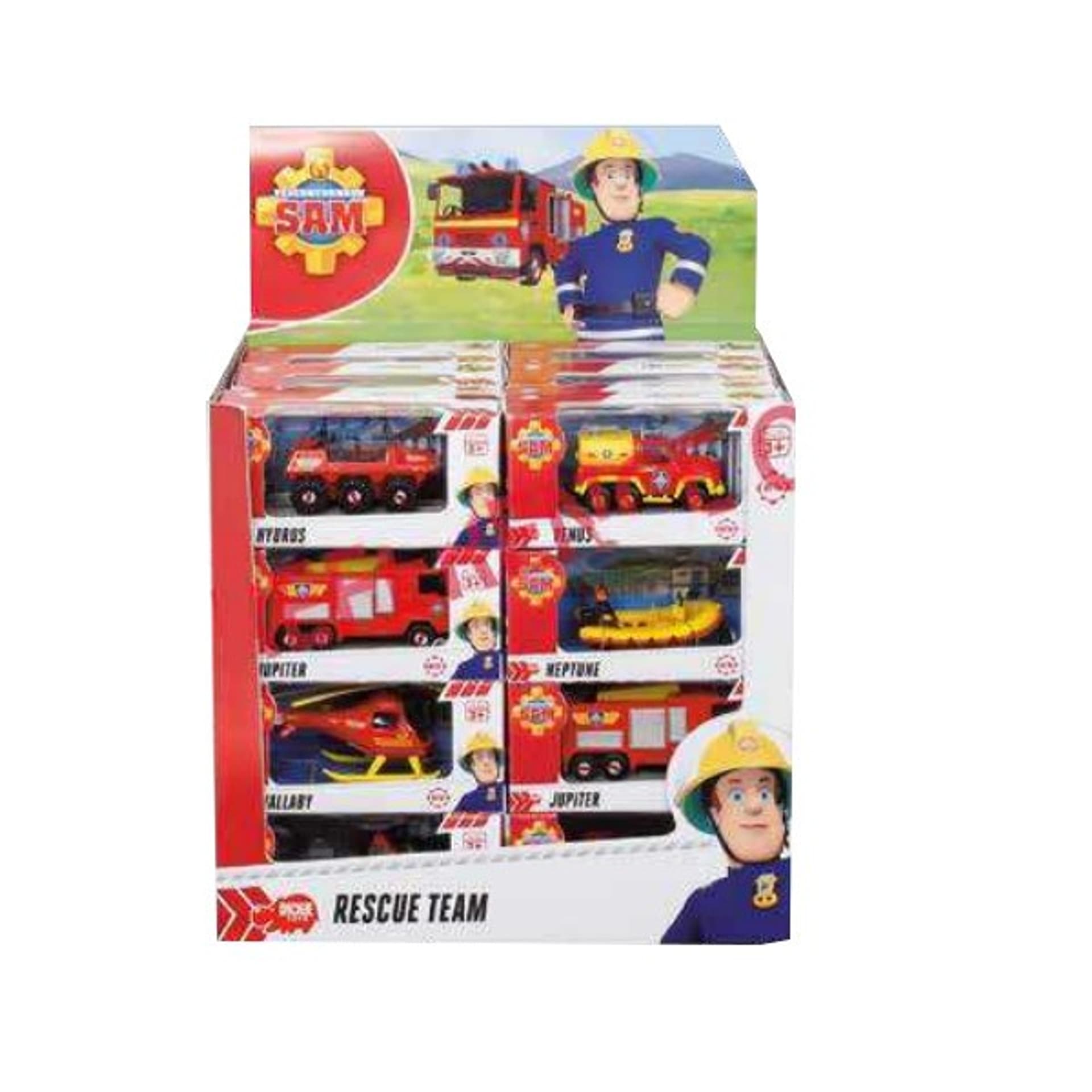 

SIMBA Strażak Sam pojazd y 1/64, 8 rodz.