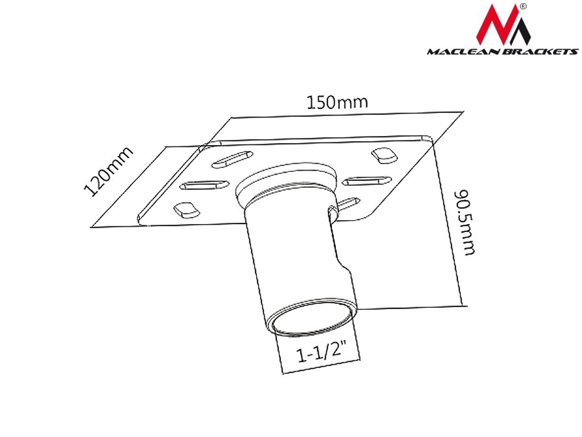 

Płyta do montażu uchwytu TV MC-706 50kg Profi Market System