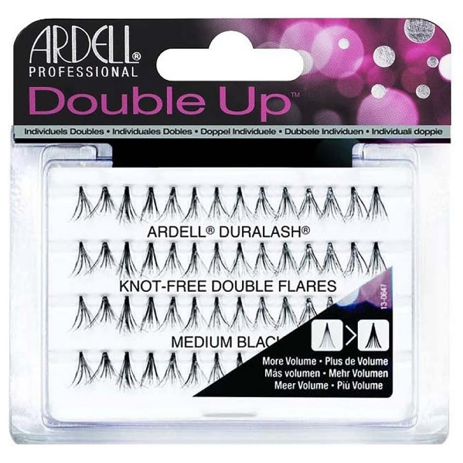 

Ardell Medium Black Duralash Knot-Free Double Flares Double Up Sztuczne rzęsy 56 szt (W)