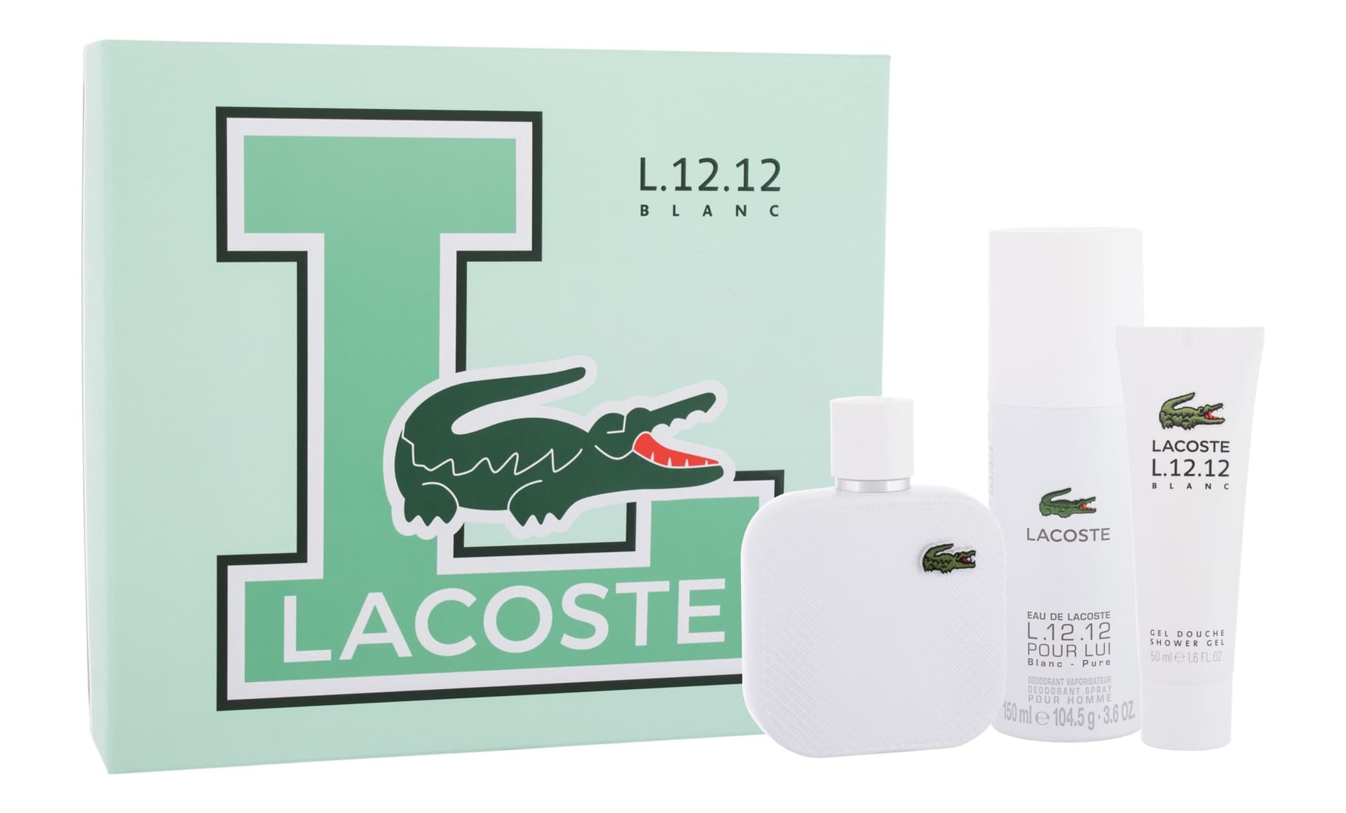 

Lacoste Blanc Eau de Lacoste L.12.12 EDT 100ml EDT 100ml + Żel pod prysznic 50ml + dezodorant 150ml (M)
