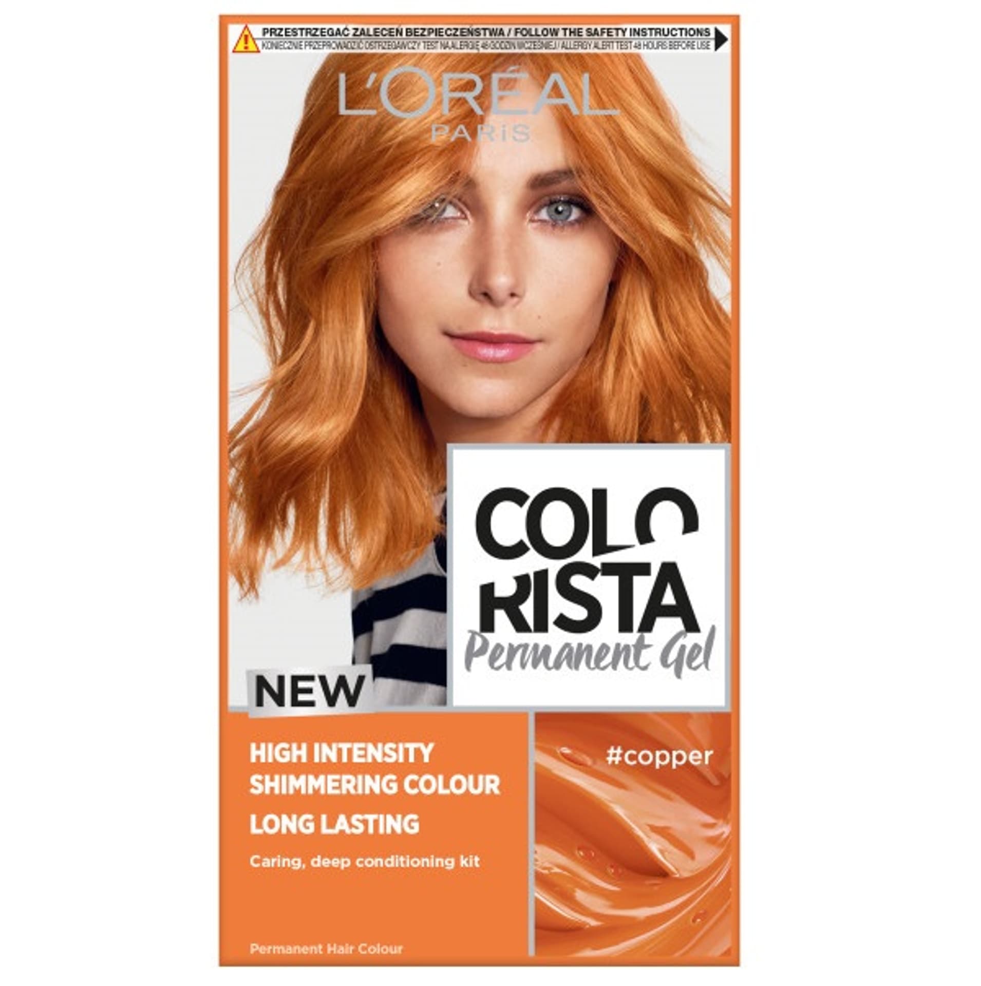 

L'Oreal Paris Colorista Permanent Gel trwała farba do włosów #copper
