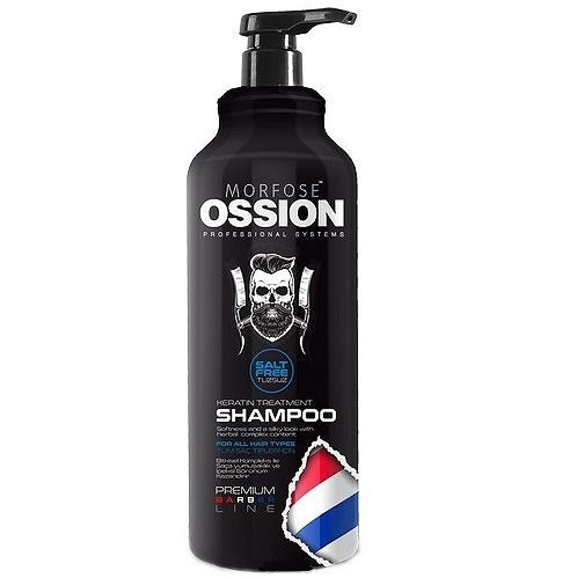 

Morfose Ossion Premium Barber Keratin Treatment Shampoo szampon do wszystkich rodzajów włosów bez soli 1000ml