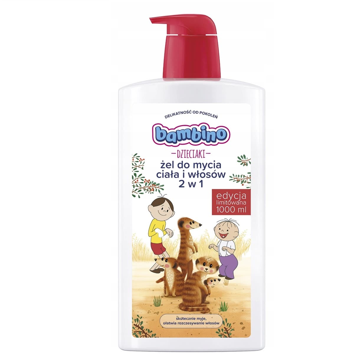

Bambino Dzieciaki Żel do mycia ciała i włosów 2w1 "Bolek i Lolek - Surykatki" 1000ml edycja limitowana
