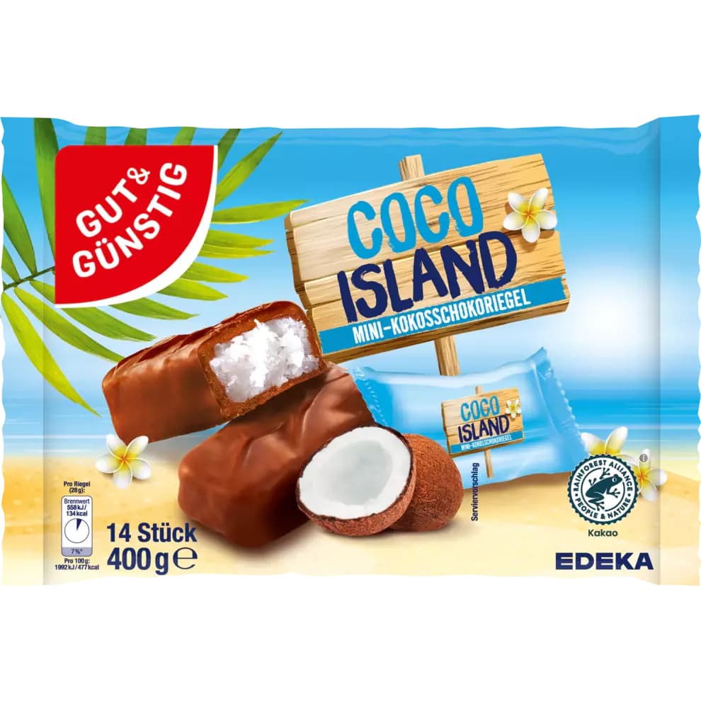 

G&G Mini-Kokos-Schokoriegel 400 g