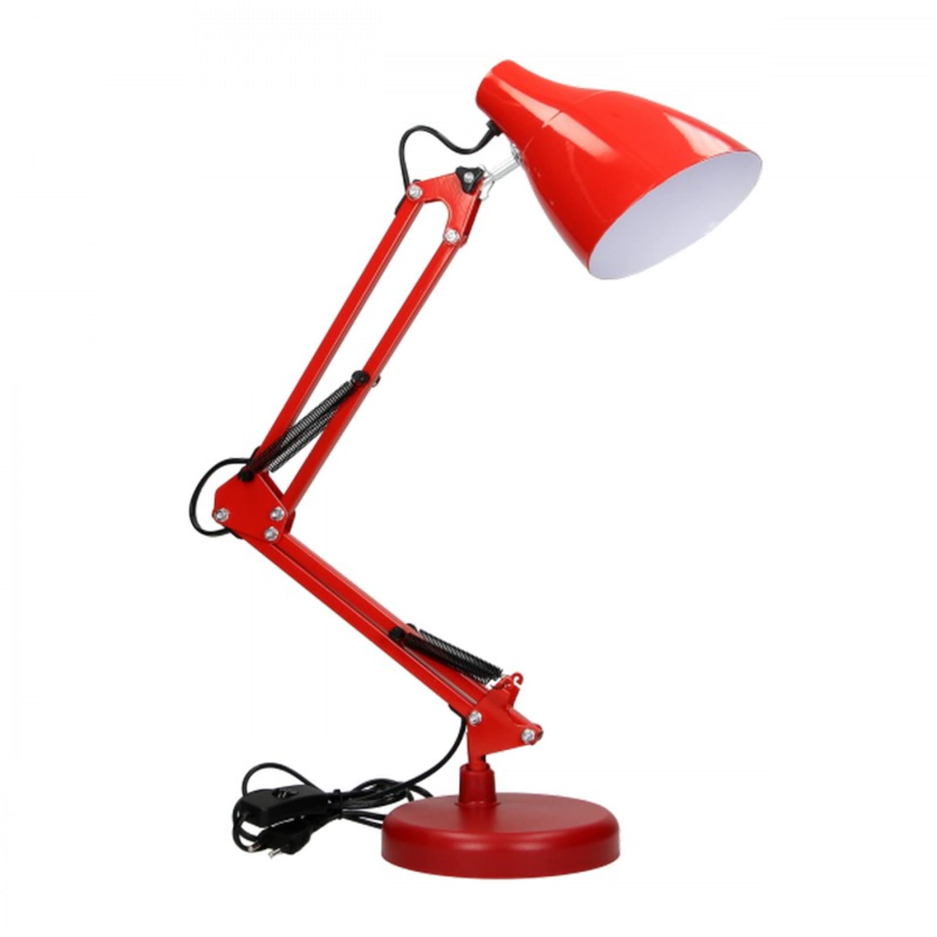 

DIAN lampa biurkowa. 60W stalowa, czerwona