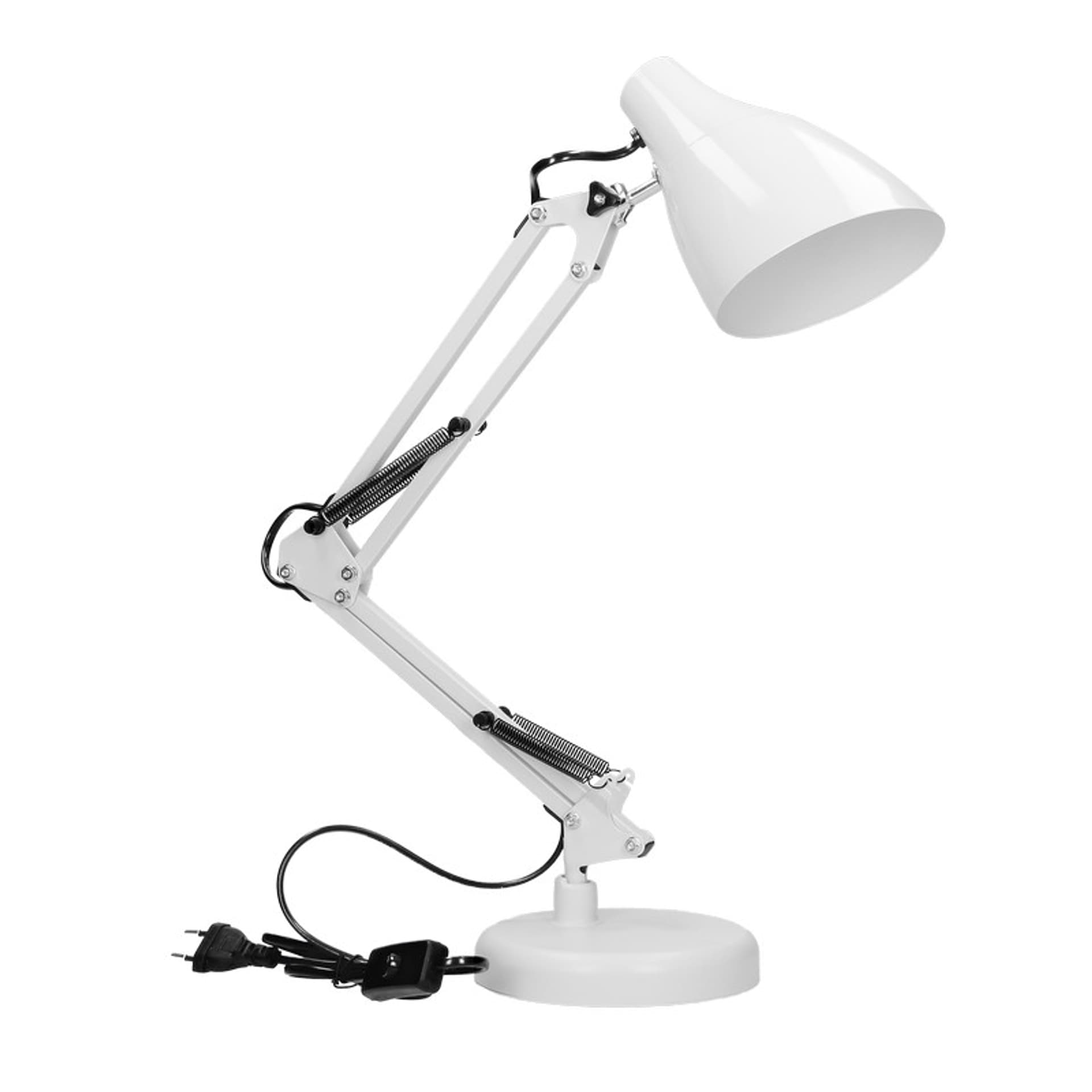 

DIAN lampa biurkowa. 60W stalowa, biała