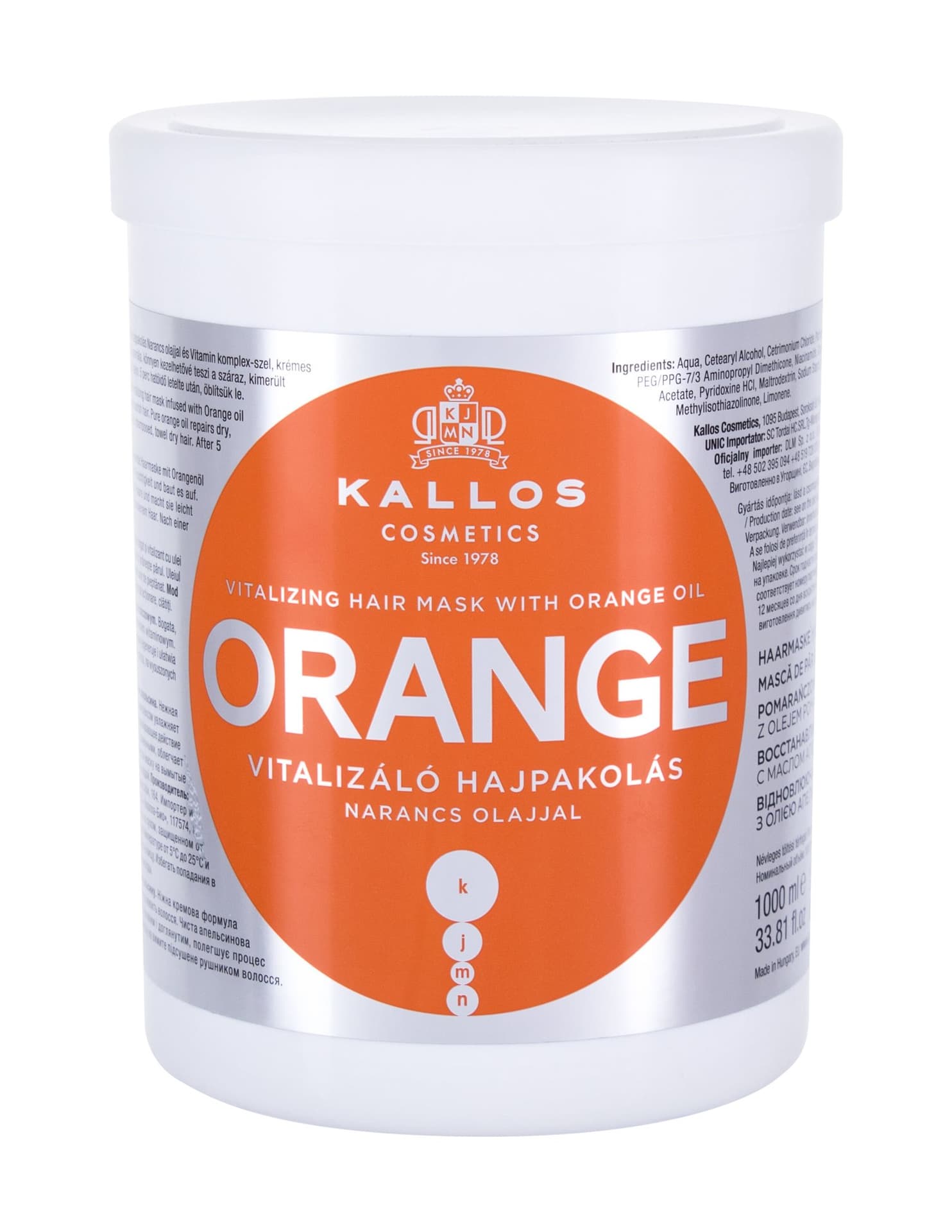 

Kallos Cosmetics Orange Maska do włosów 1000ml (W)