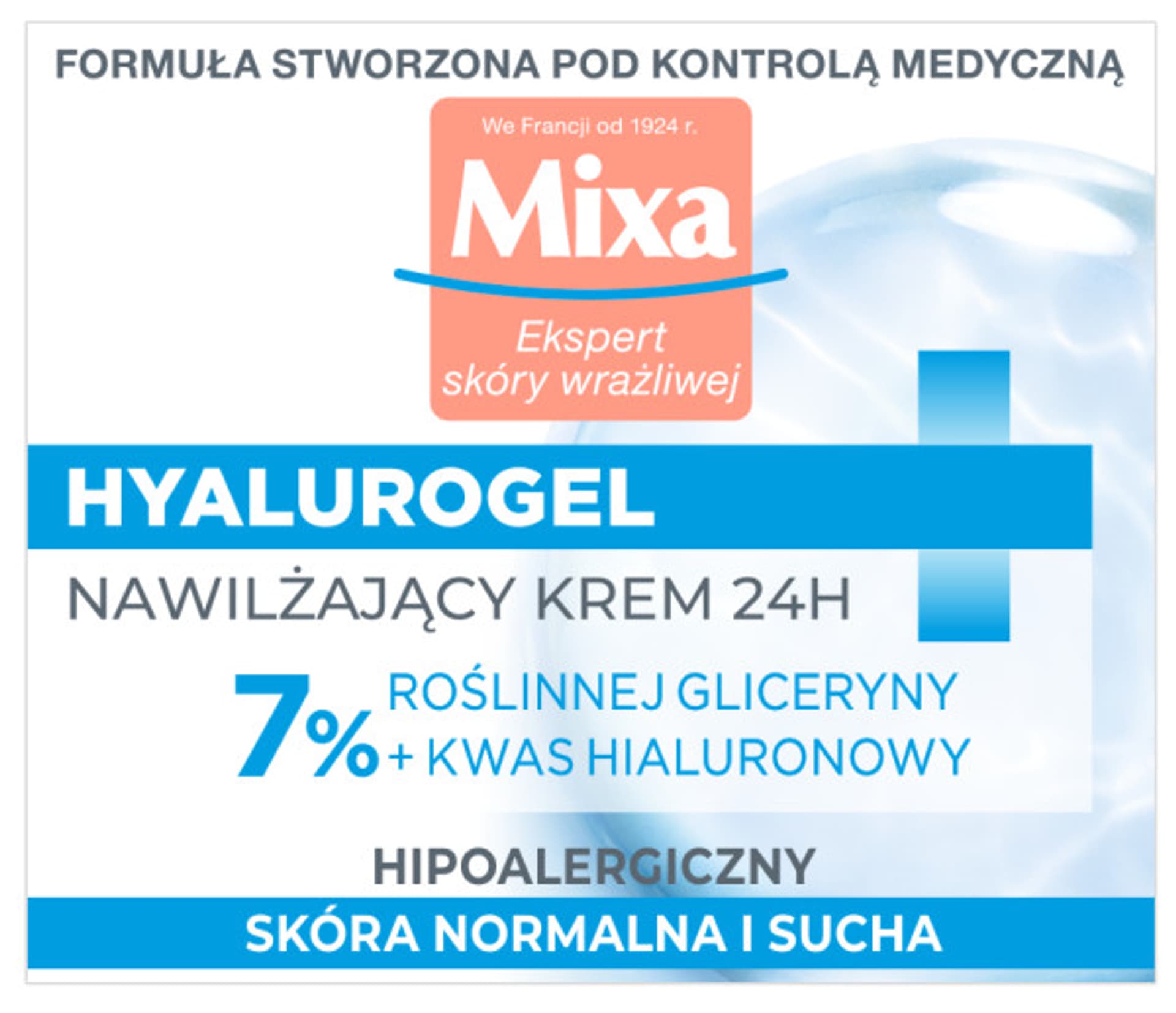

Mixa Hyalurogel Krem intensywnie nawilżający 50ml