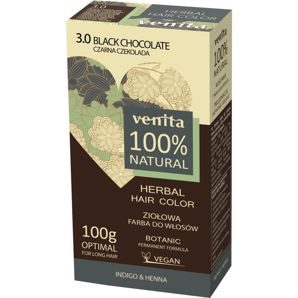 

VENITA Herbal Hair Color ziołowa farba do włosów 3.0 Czarna Czekolada
