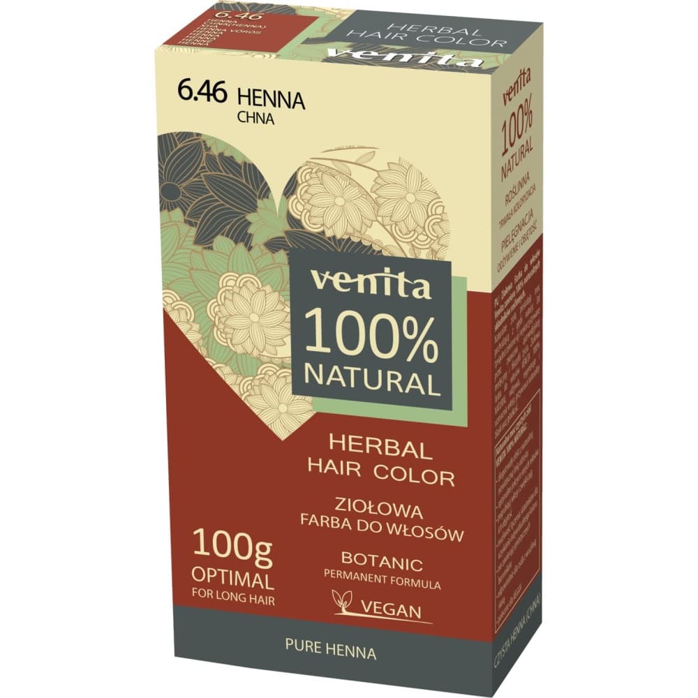 

VENITA Herbal Hair Color ziołowa farba do włosów 6.46 Chna