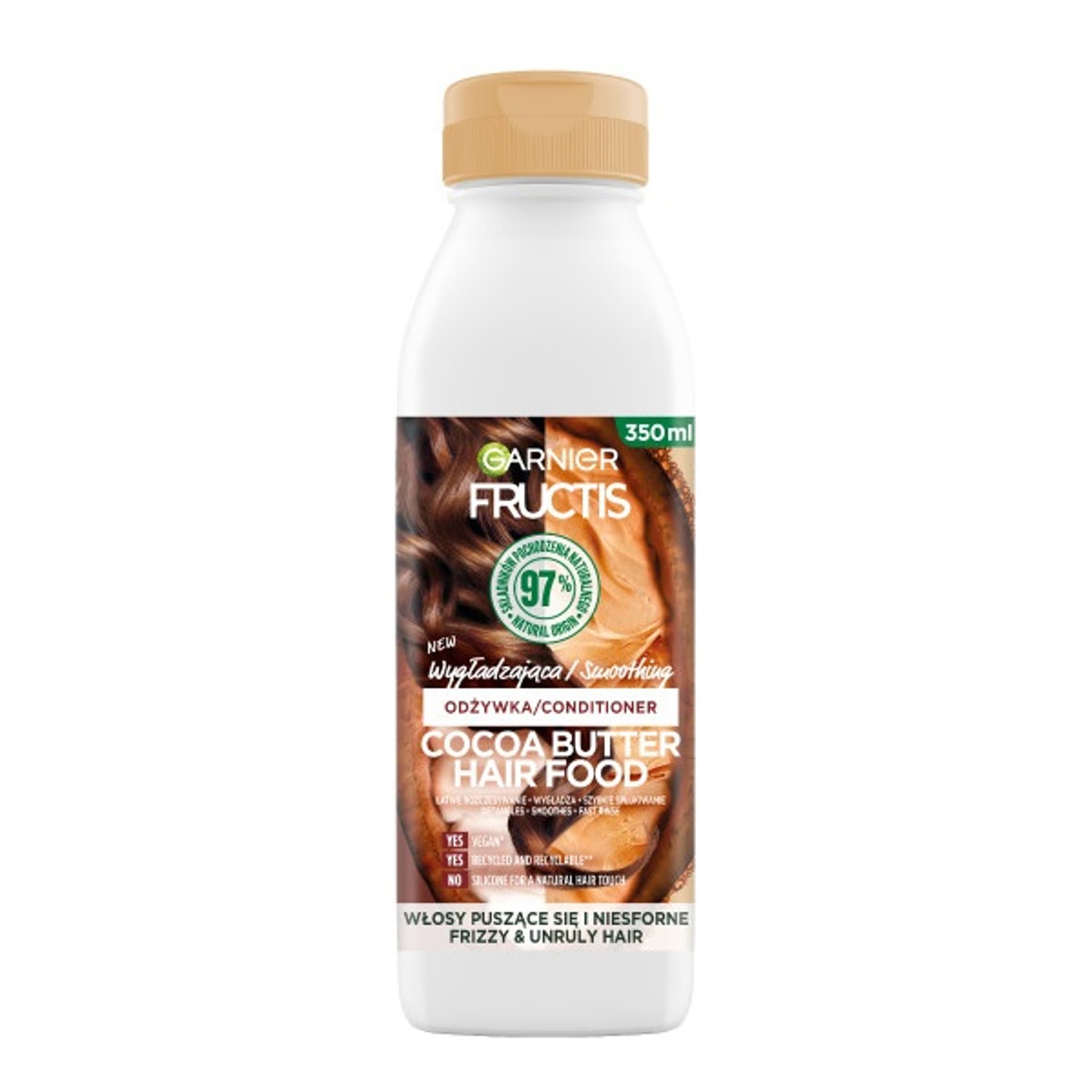 

Fructis Hair Food Odżywka do włosów wygładzająca Cocoa Butter - do włosów puszących się i niesfornych 350ml