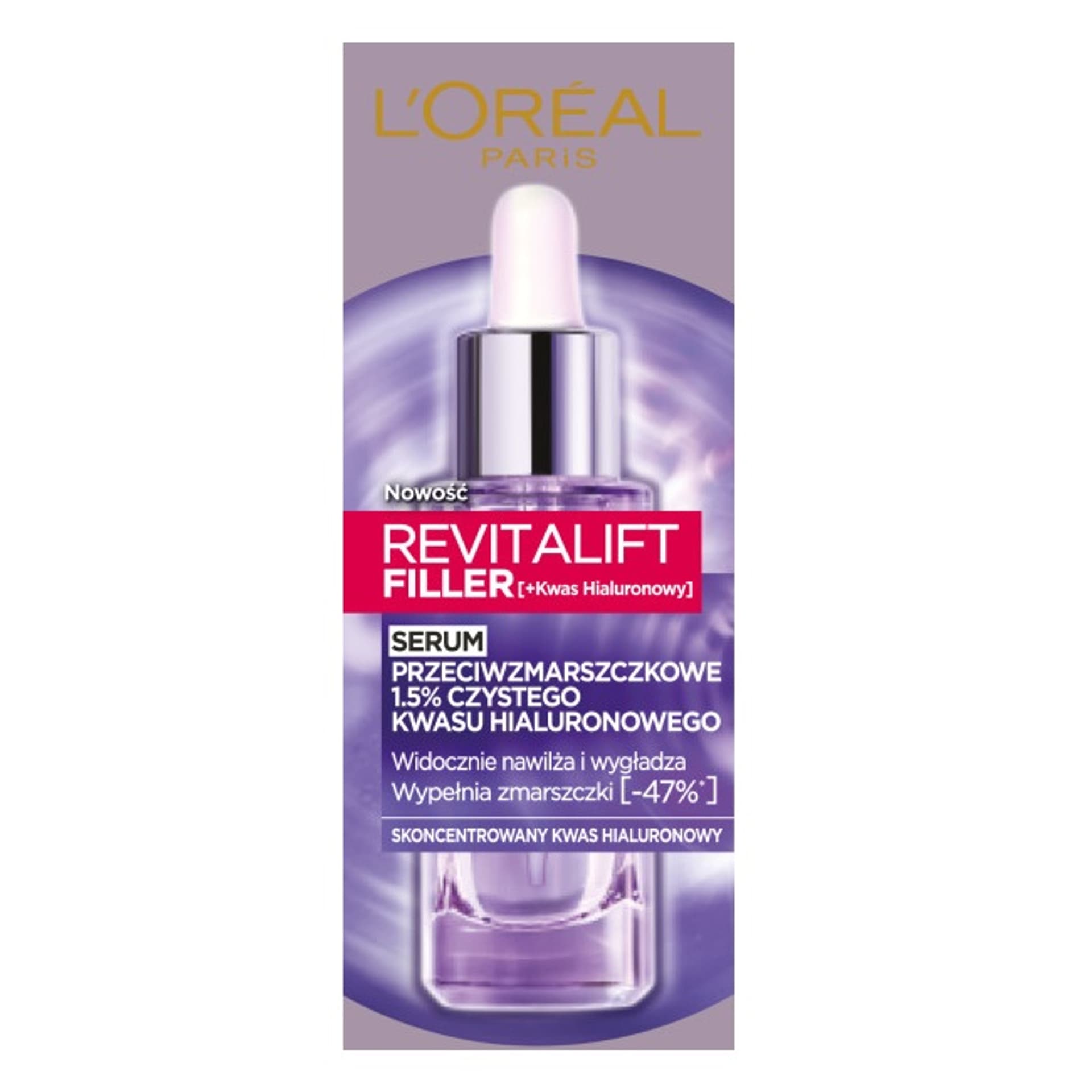 

Loreal REVITALIFT FILLER Serum przeciwzmarszczkowe 1.5% czystego kwasu hialuronowego 30ml