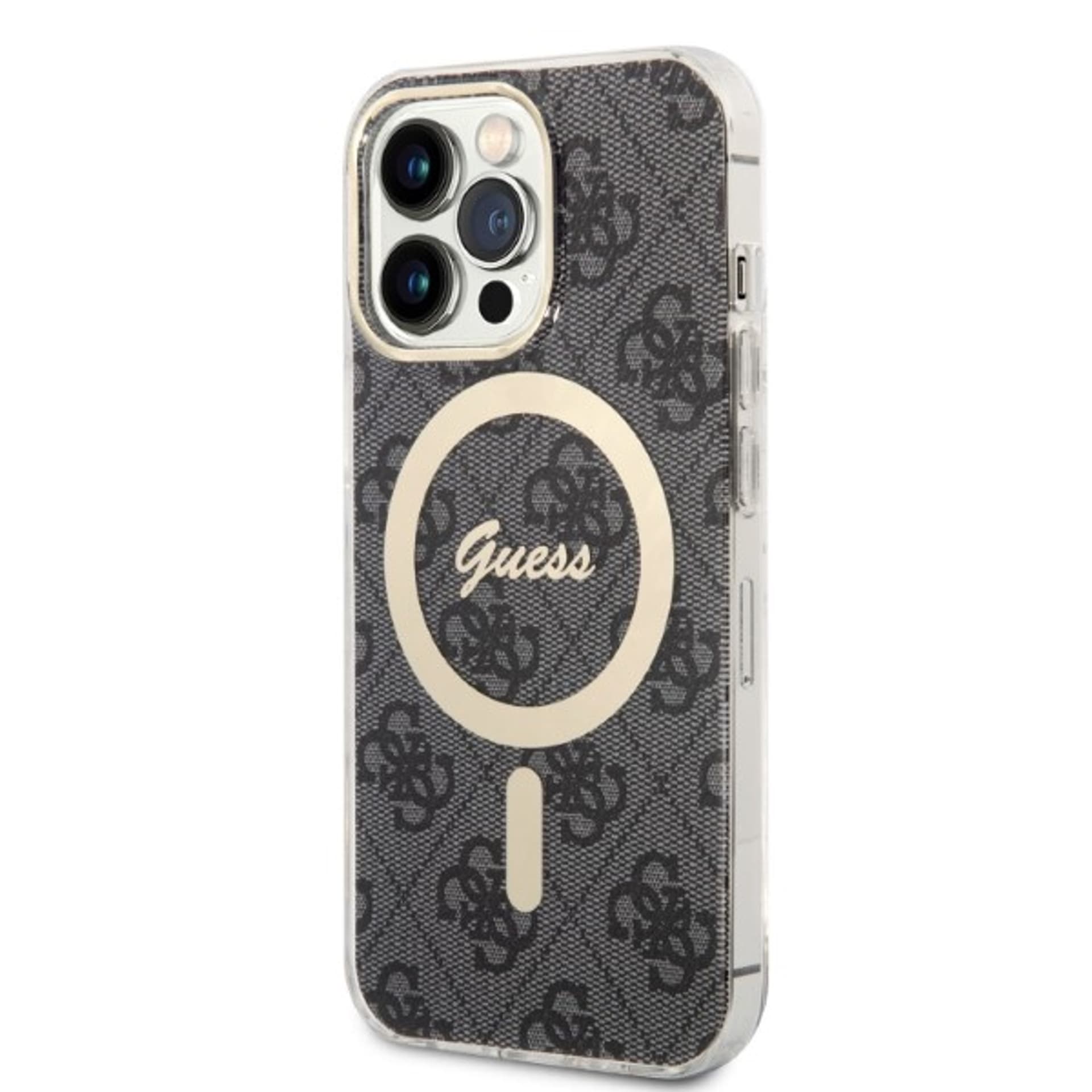 

Zestaw Guess GUBPP13LH4EACSK Case+ Charger iPhone 13 Pro czarny/black hard case 4G Print MagSafe